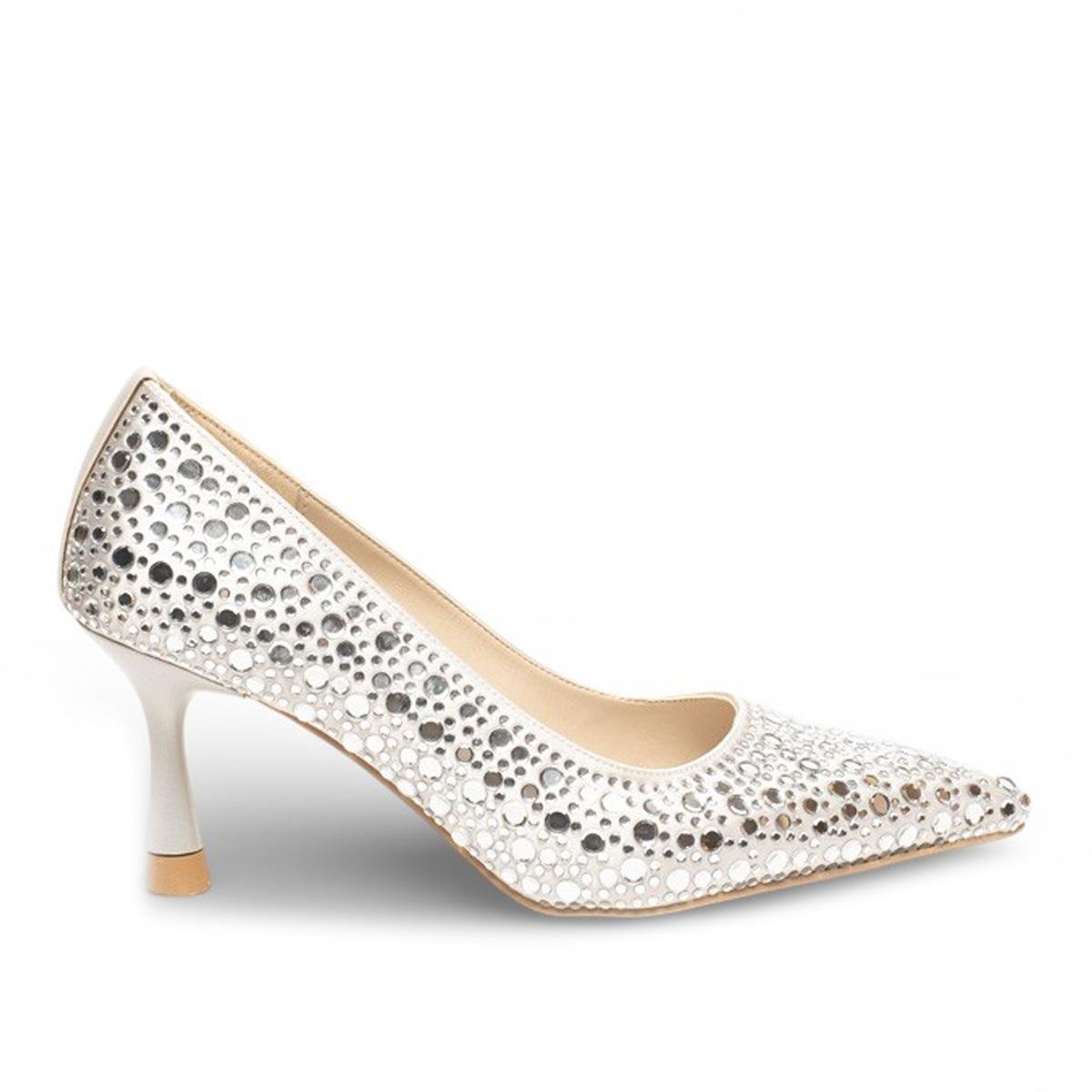 RenasRenas Zenne Abiye Stiletto Taş Detaylı 14890 Gümüş