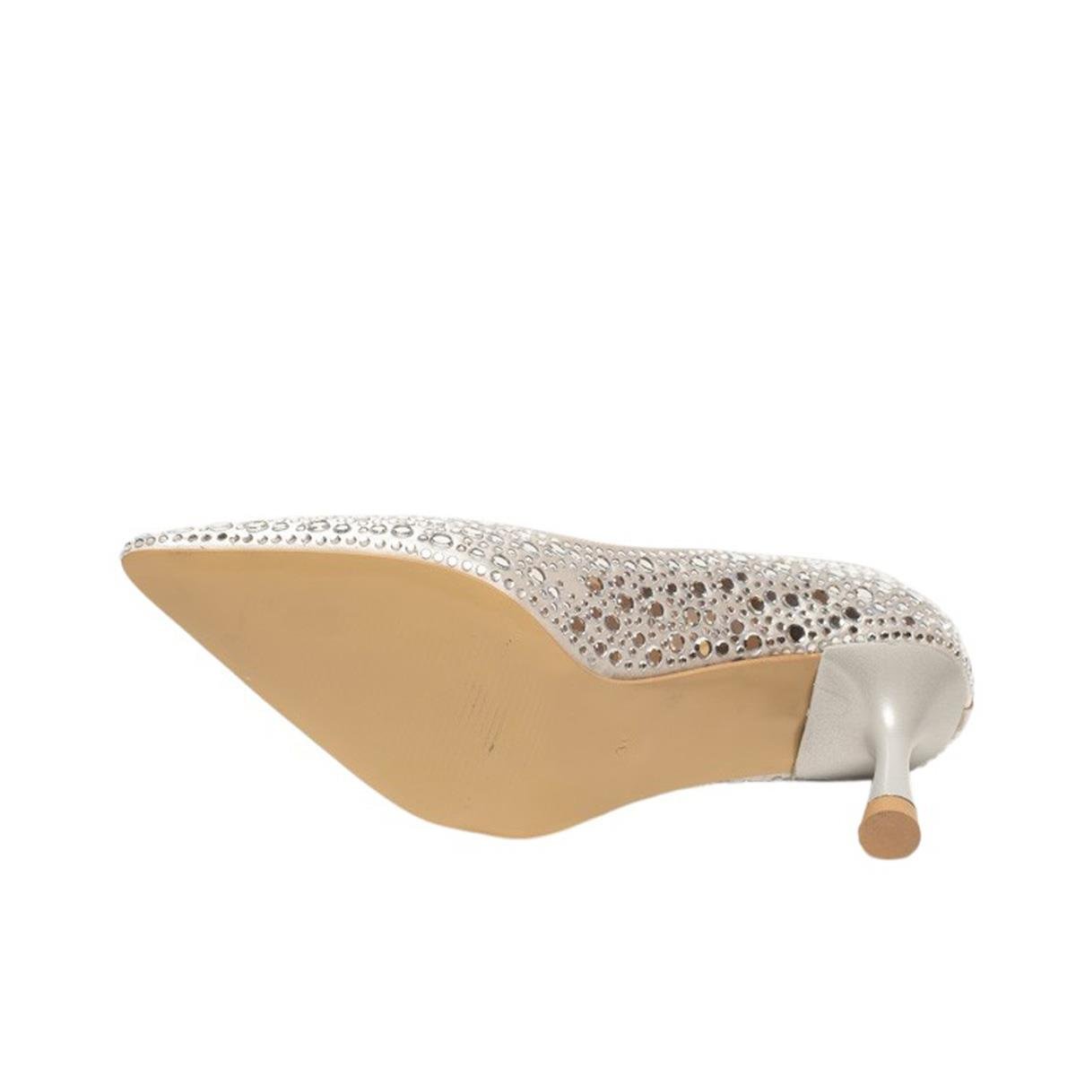 RenasRenas Zenne Abiye Stiletto Taş Detaylı 14890 Gümüş