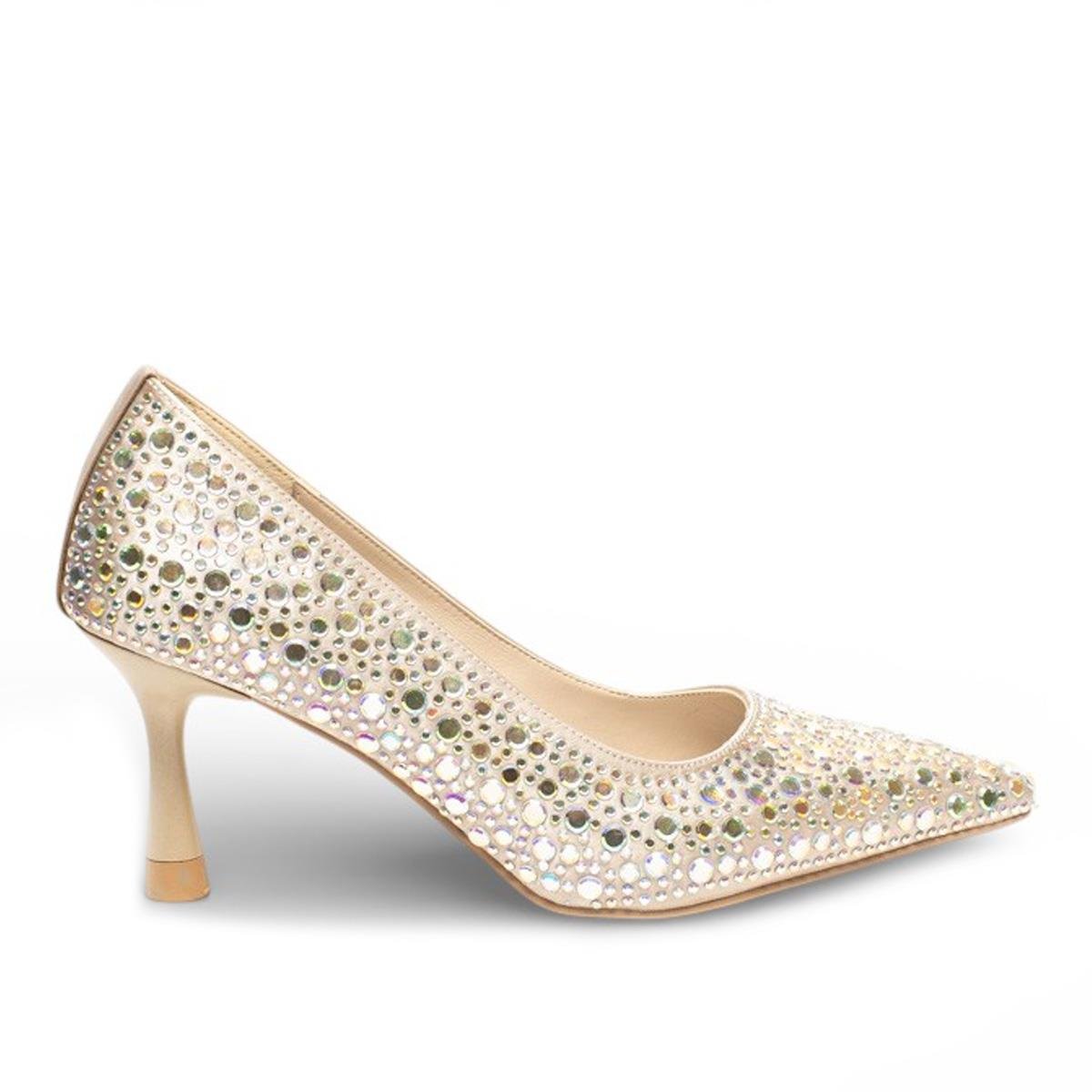 RenasRenas Zenne Abiye Stiletto Taş Detaylı 14890 Altın