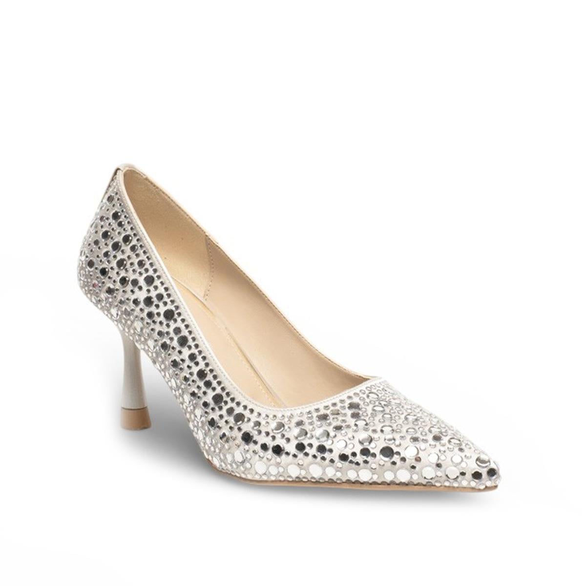 RenasRenas Zenne Abiye Stiletto Taş Detaylı 14890 Gümüş