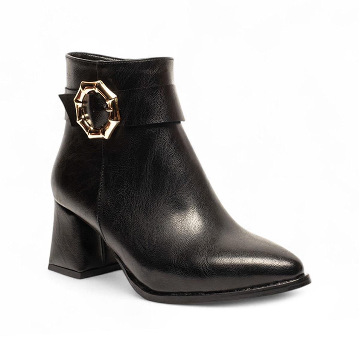 RenasRenas Zenne Bot Topuklu 91873 Cilt Siyah