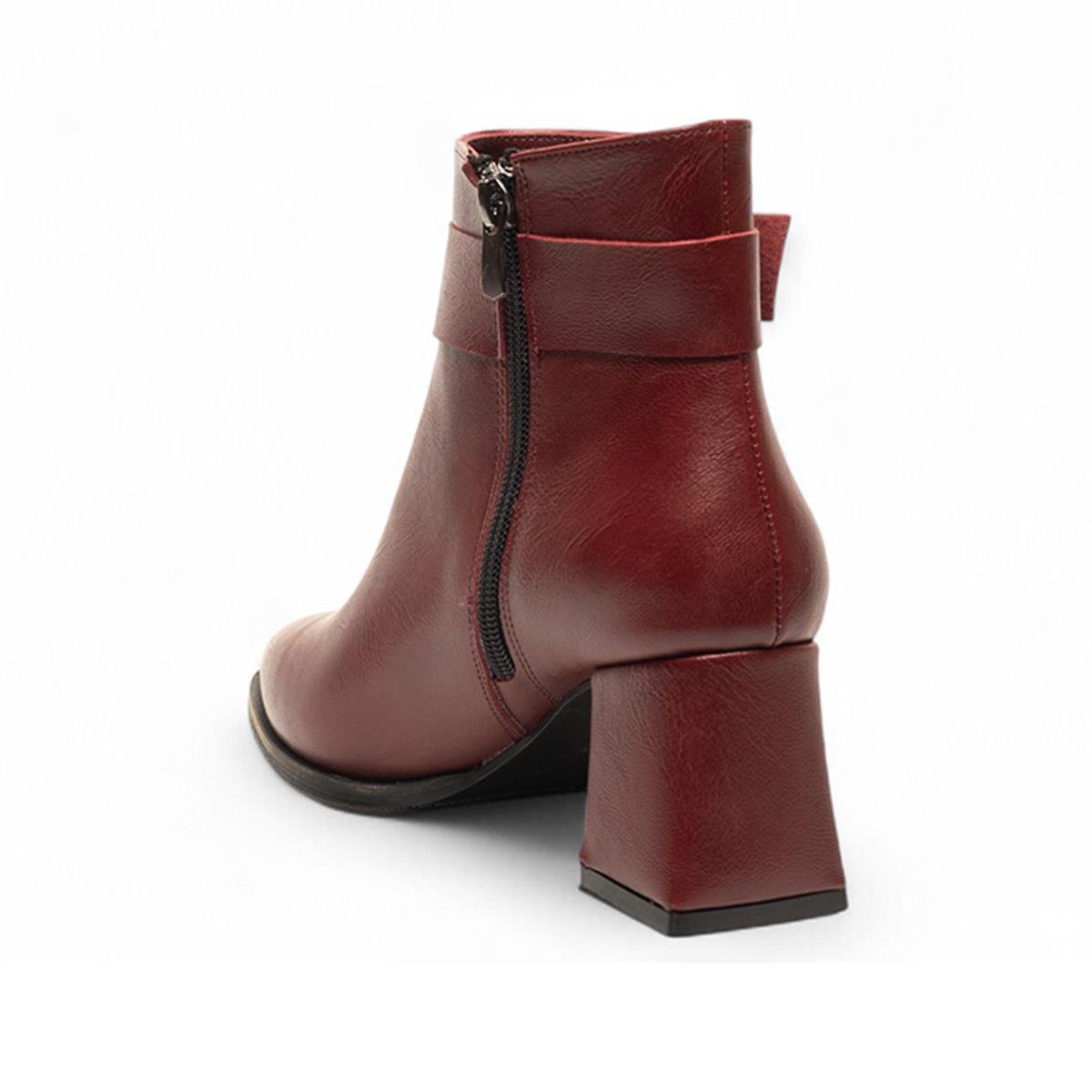 RenasRenas Zenne Bot Topuklu 91873 Cilt Bordo