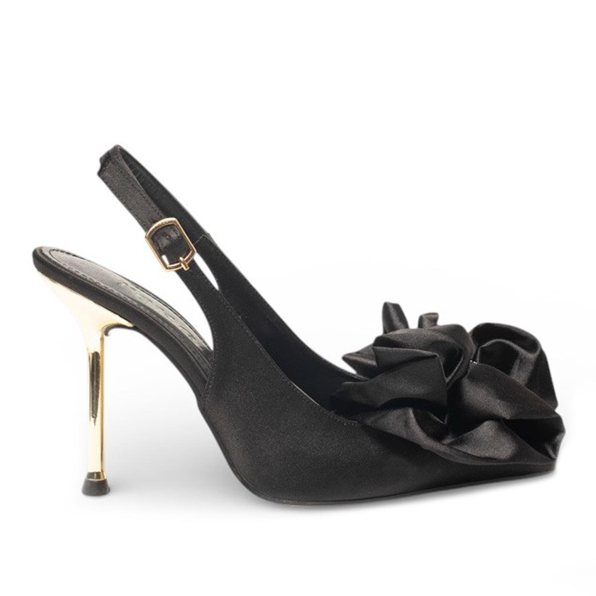 RenasRenas Zenne Stiletto 3403 Saten Siyah
