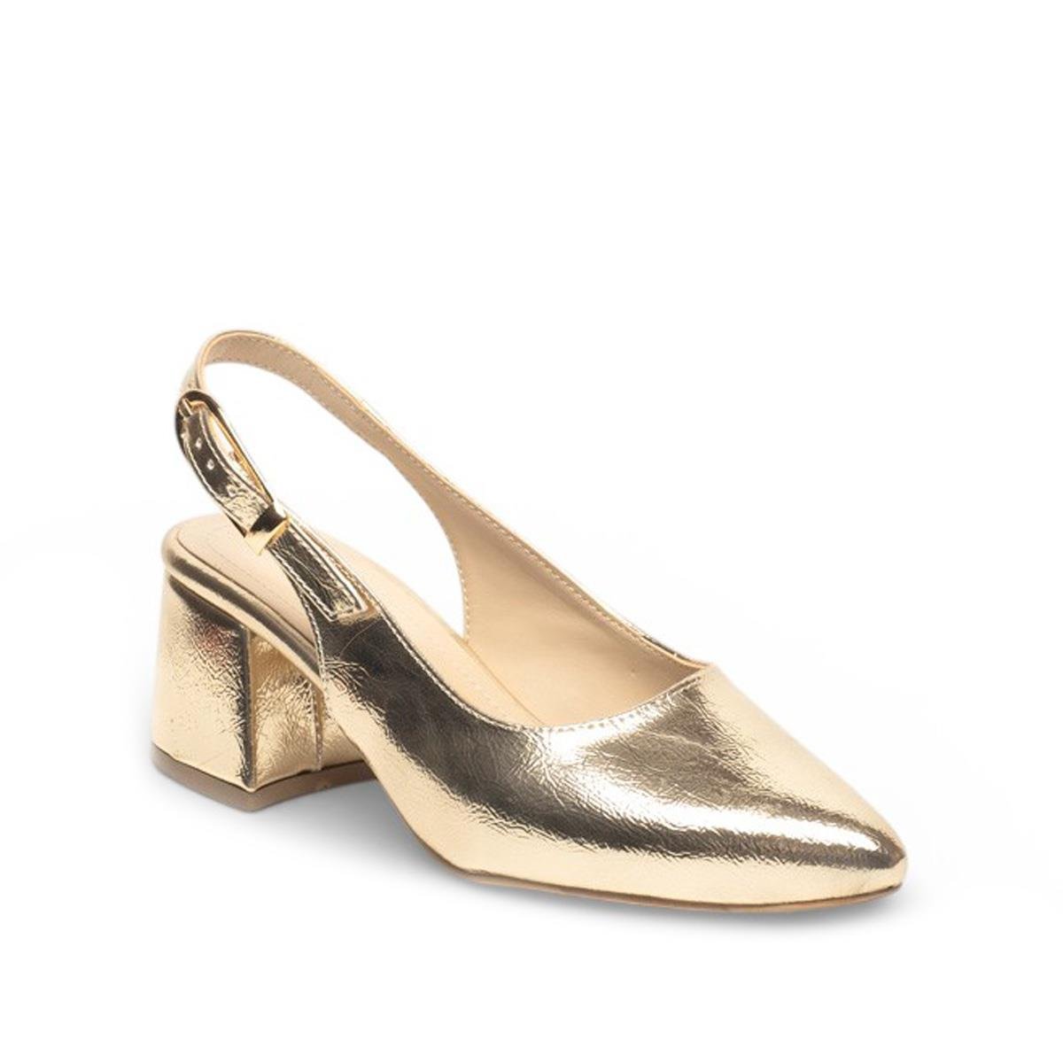 RenasRenas Zenne Topuklu Stiletto 51873 Metalik Altın