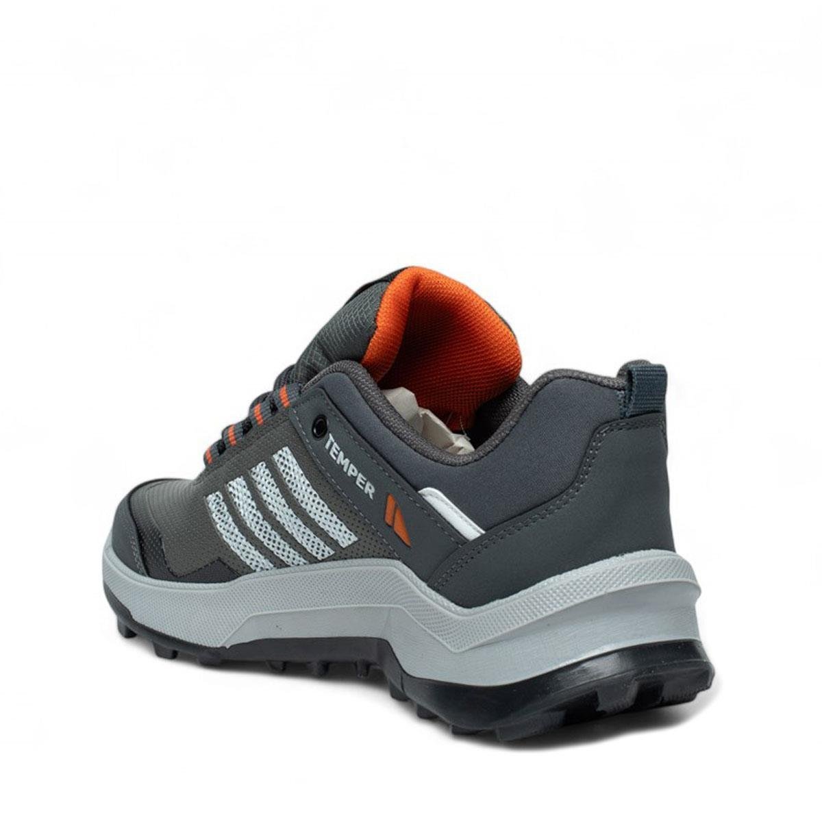 WanderfullWanderfull Erkek Trekking 4187 Cilt Füme Siyah Oranj