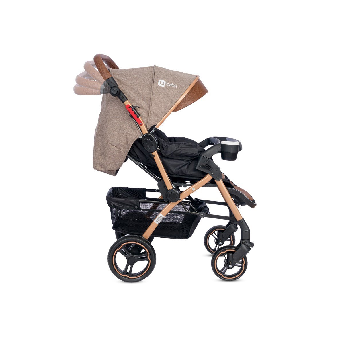 4 Baby Active Gold Plus Çift Yönlü Bebek Arabası Kahve