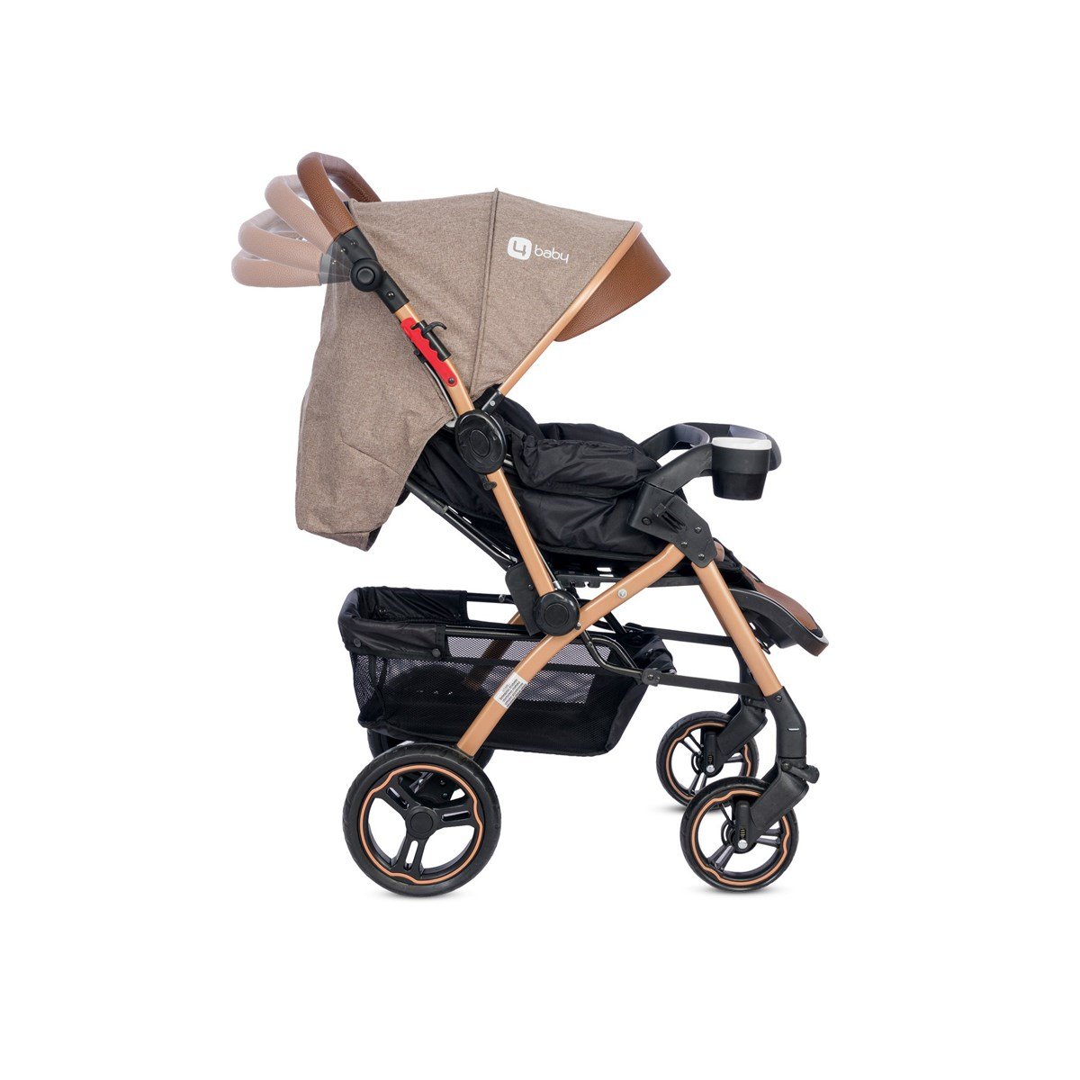 4 Baby Active Gold Plus Travel Sistem Bebek Arabası Gri