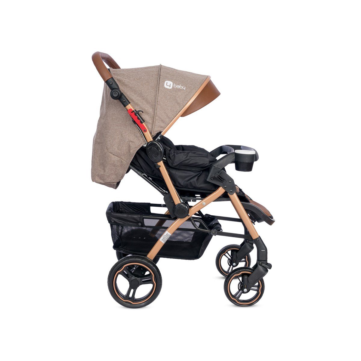 4 Baby Active Gold Plus Travel Sistem Bebek Arabası Gri