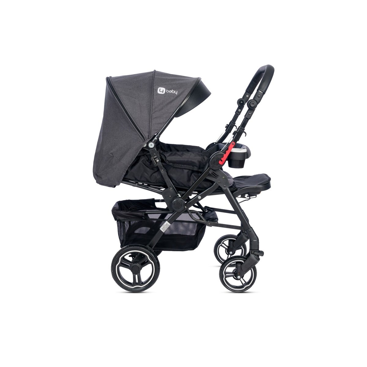 4 Baby Active Plus Çift Yönlü Bebek Arabası Gri