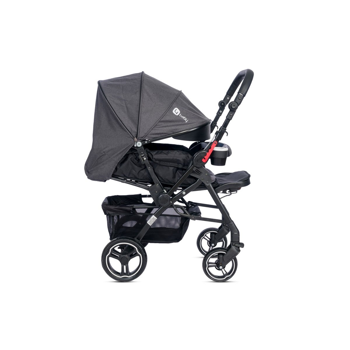 4 Baby Active Plus Çift Yönlü Bebek Arabası Gri
