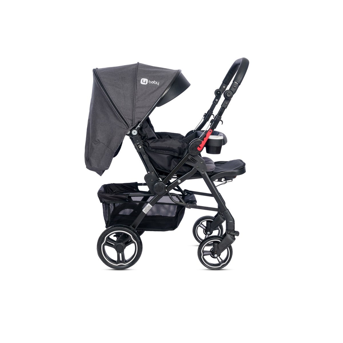 4 Baby Active Plus Çift Yönlü Bebek Arabası Gri