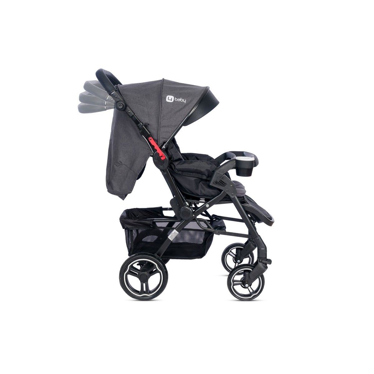 4 Baby Active Plus Çift Yönlü Bebek Arabası Gri