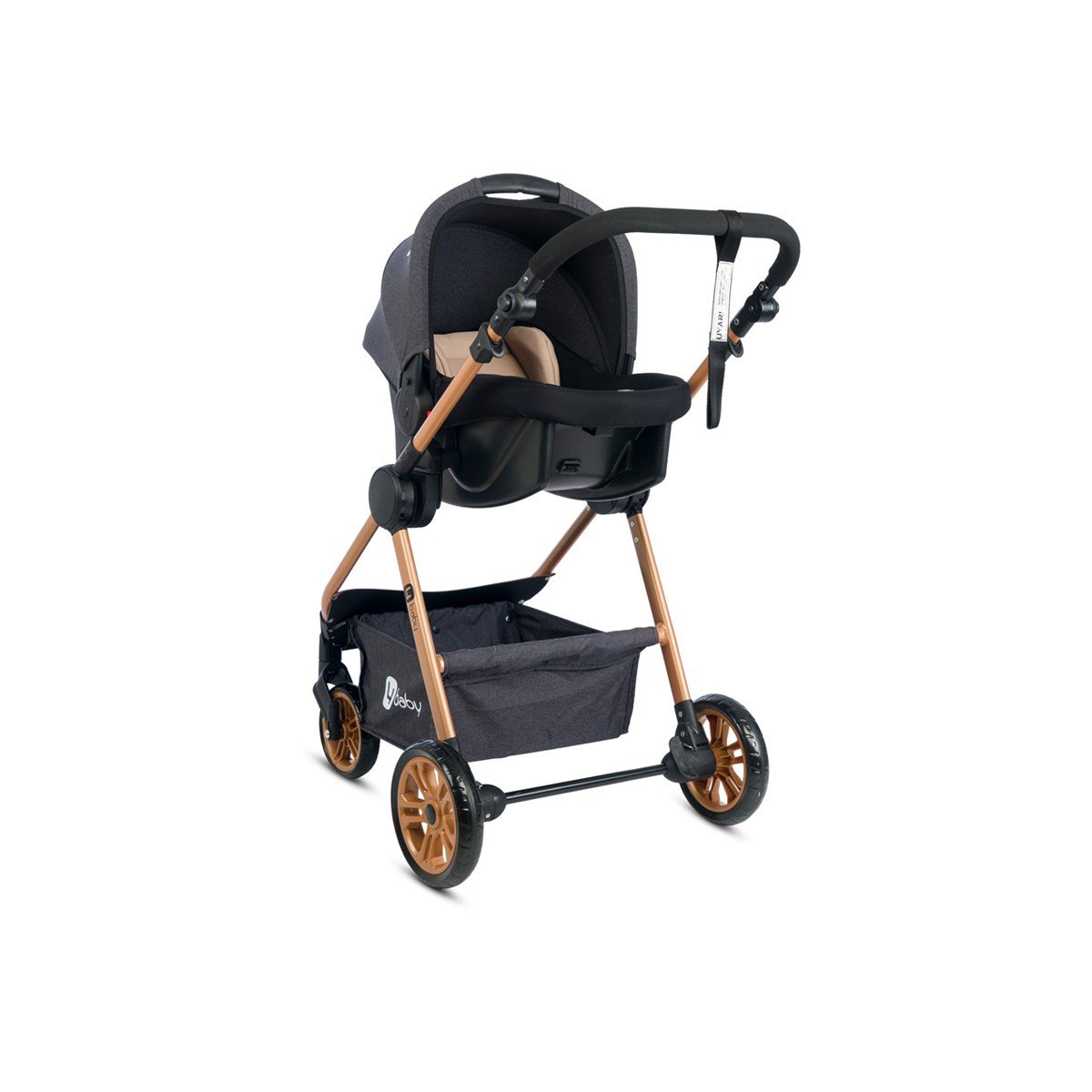 4 Baby Comfort Gold Travel Sistem Bebek Arabası Pusetli Antrasit