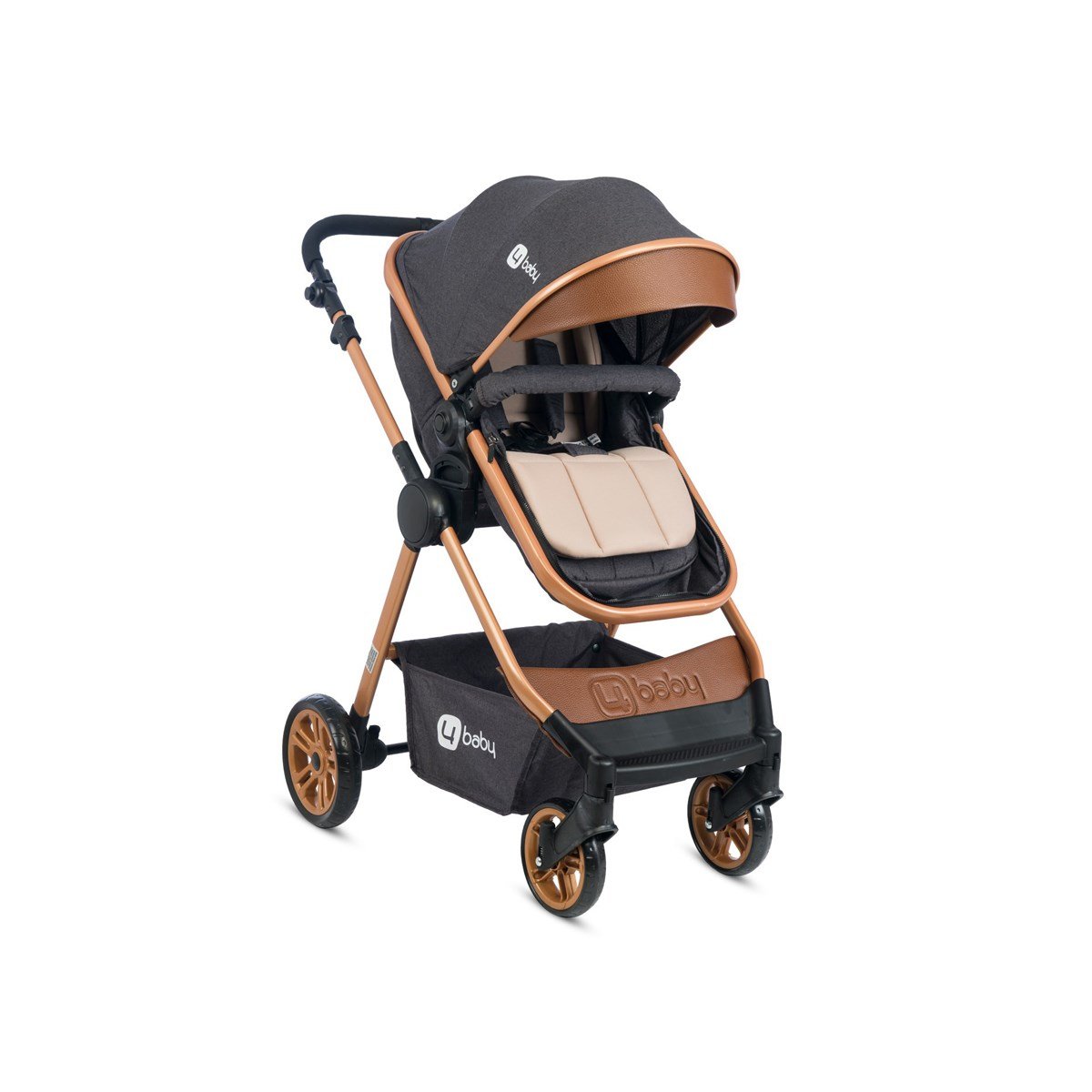 4 Baby Comfort Gold Travel Sistem Bebek Arabası Pusetli Antrasit