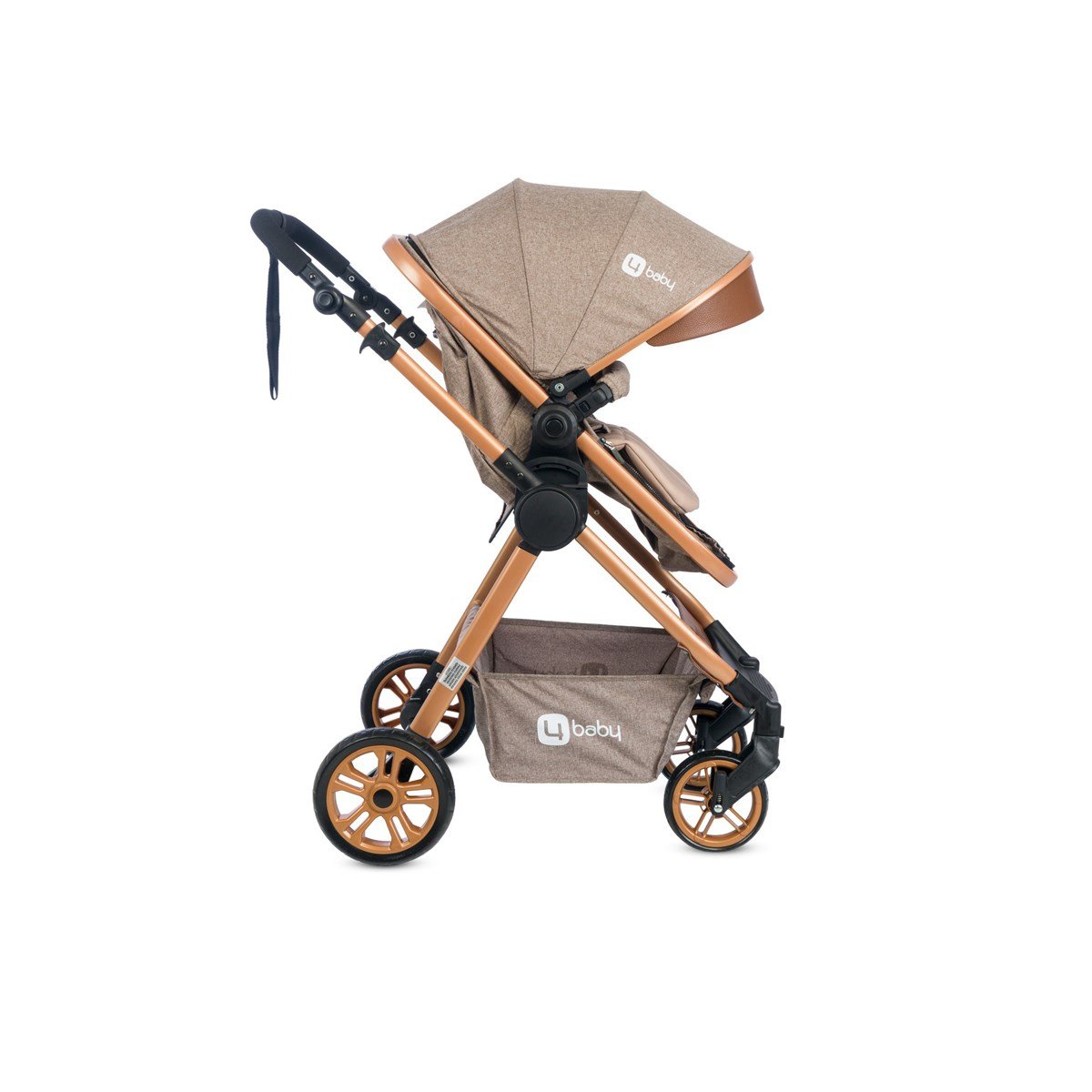 4 Baby Comfort Gold Travel Sistem Bebek Arabası Pusetli Kahverengi