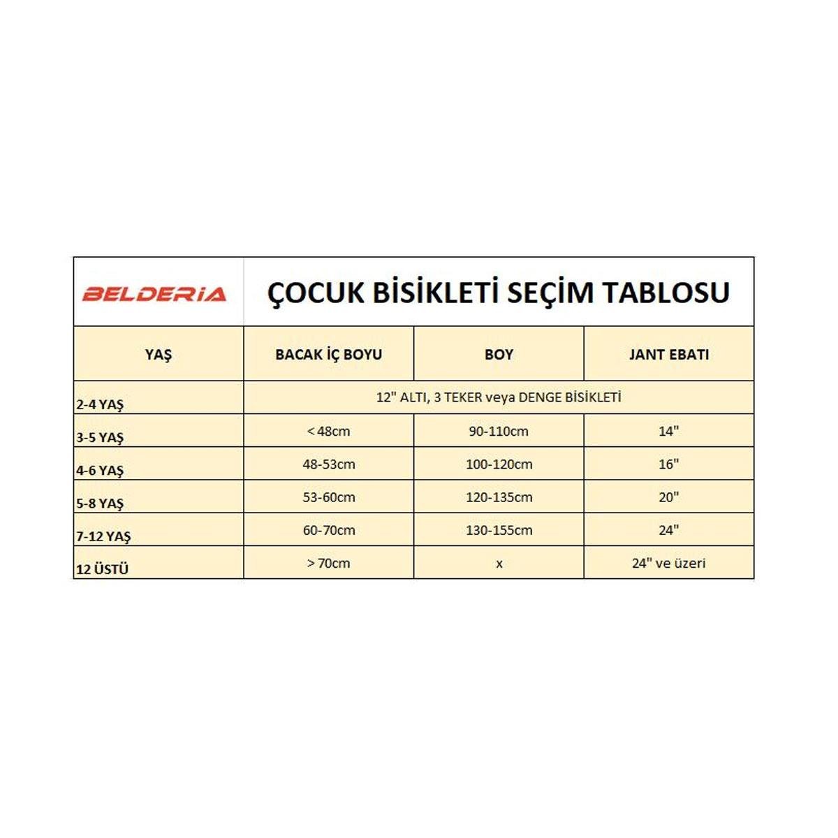 Belderia Vision Faworis 16 Jant Çocuk Bisikleti Turkuaz