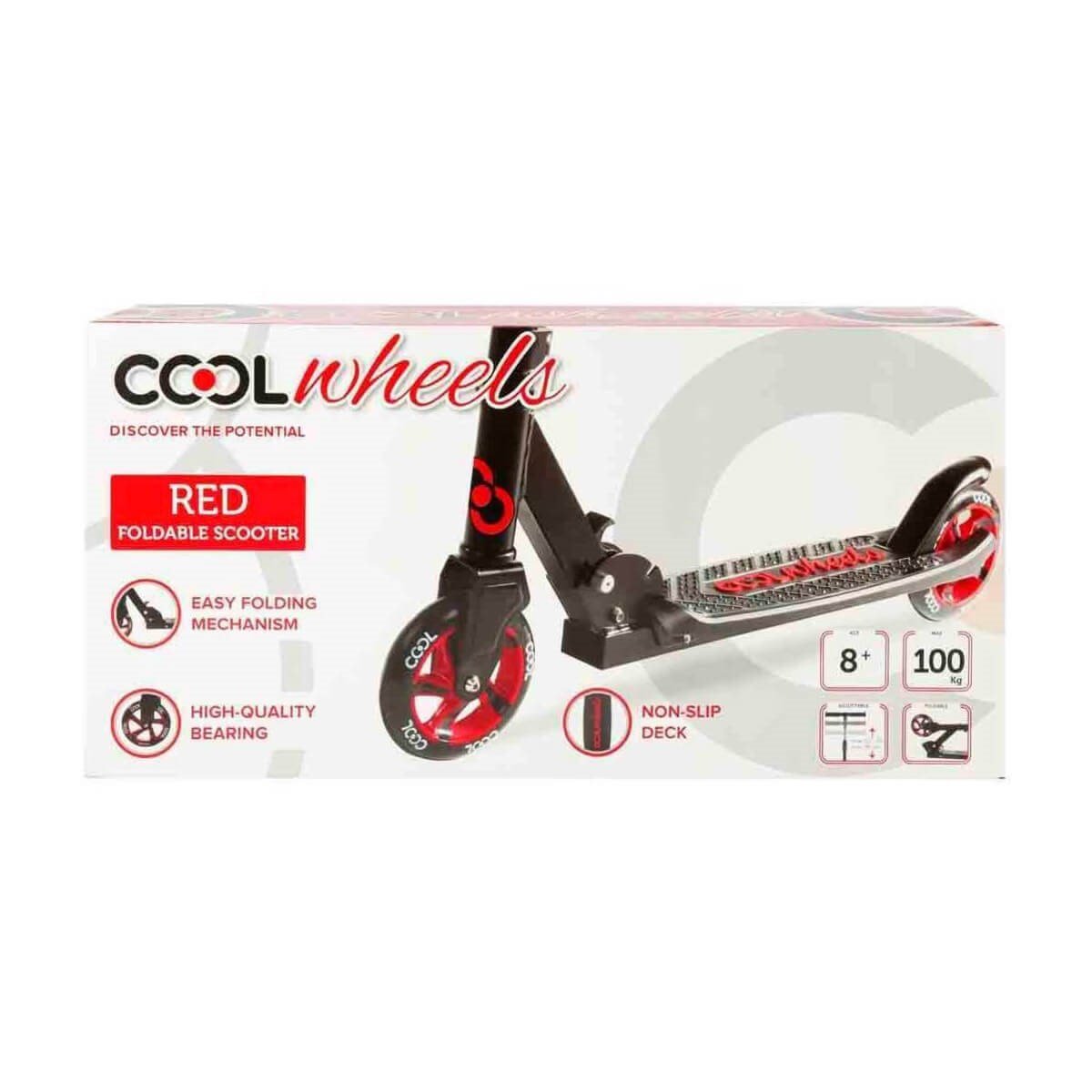 Cool Wheels 2 Tekerlekli 8+ Yaş Çocuk Scooter Kırmızı