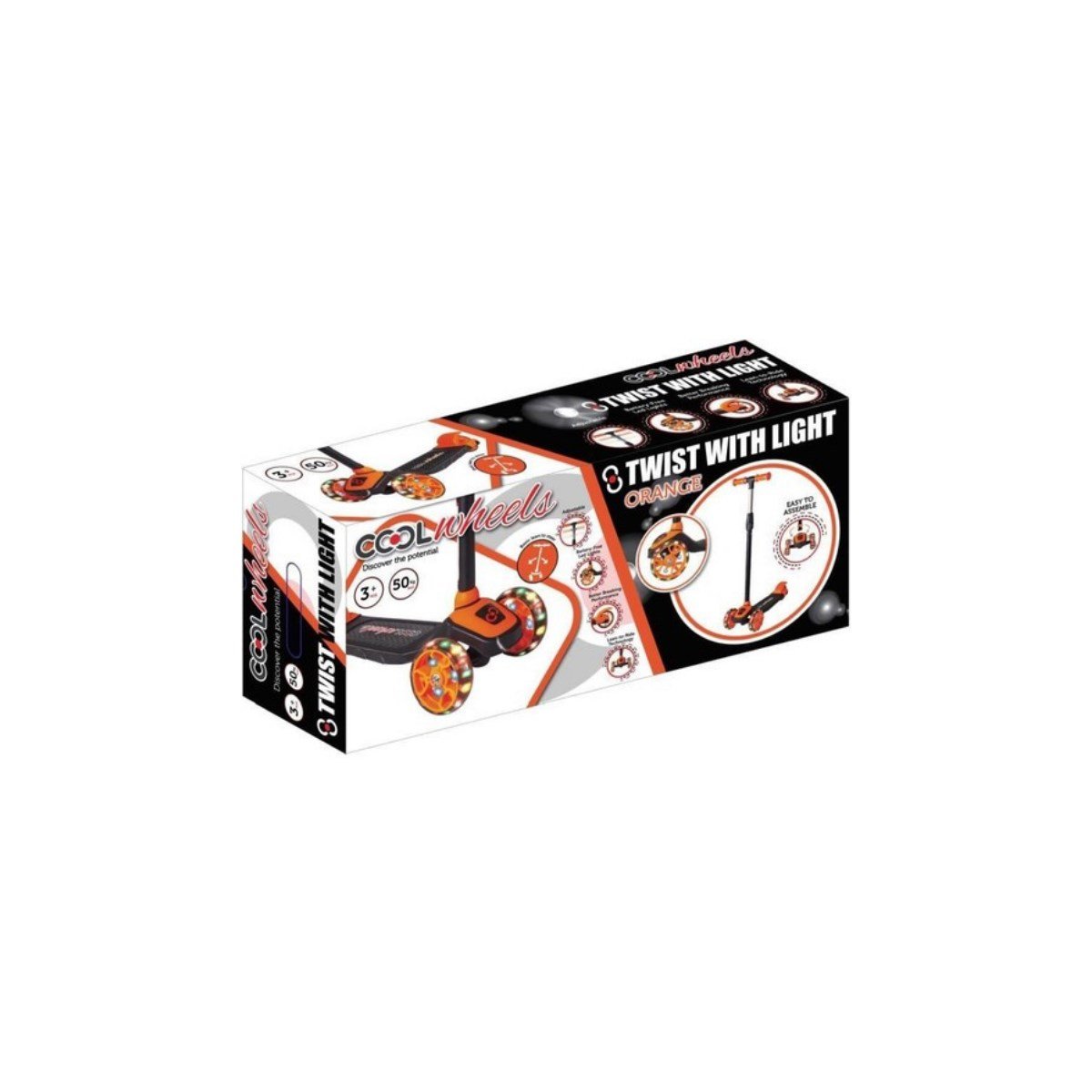 Cool Wheels Işıklı Twist Scooter Turuncu
