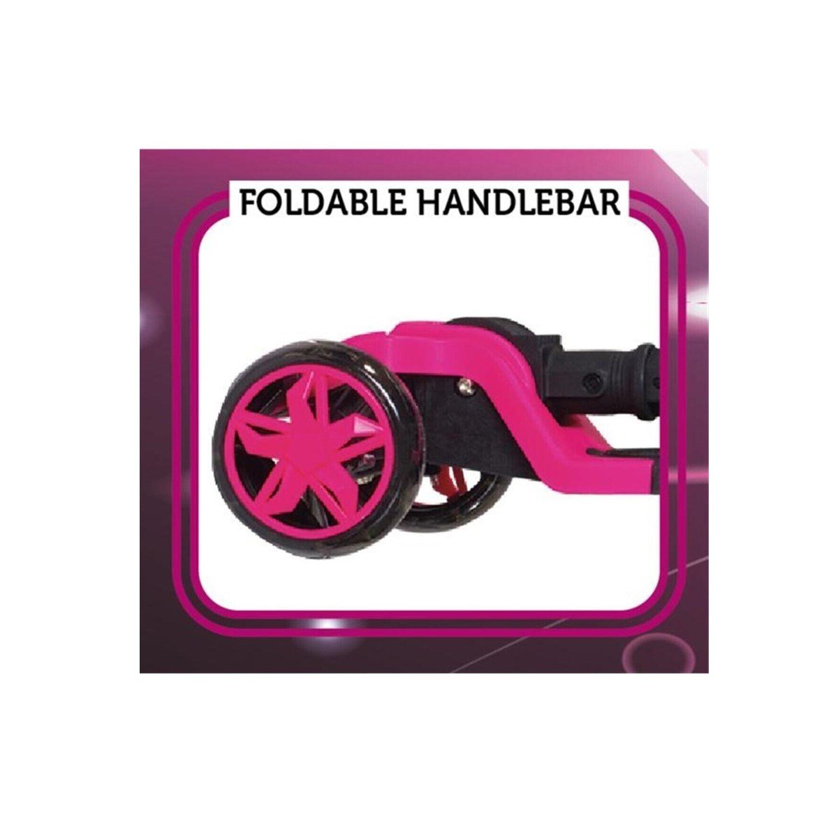 Cool Wheels Tulpar 3 Tekerlekli Işıklı Katlanır Scooter Pembe