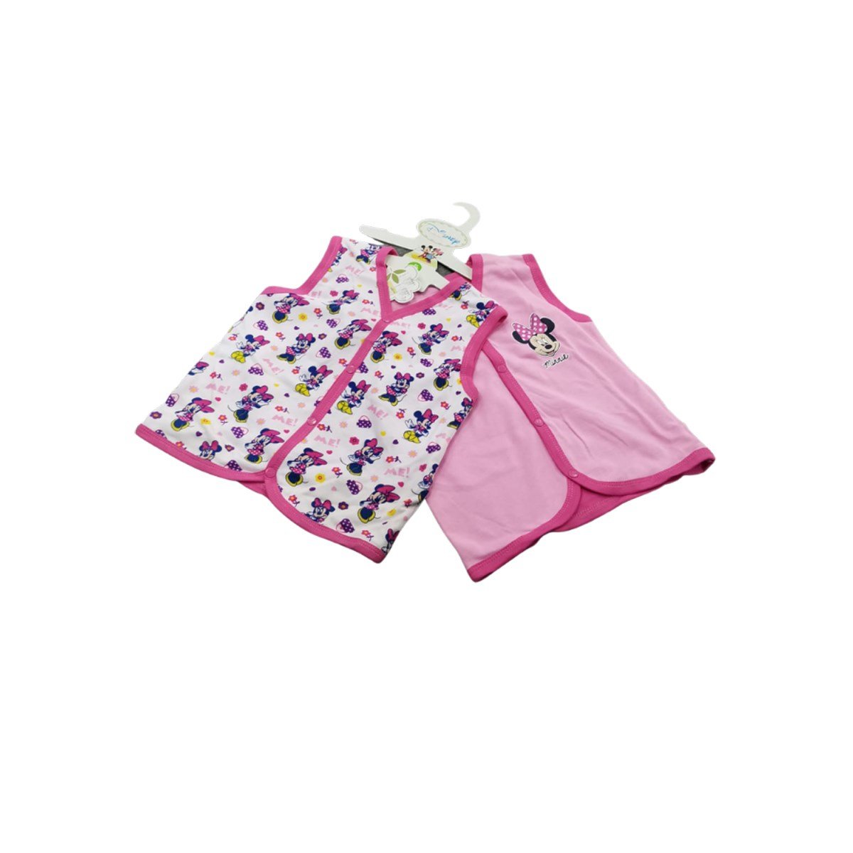 Disney Minnie Mouse Kız Bebek Yeleği 2'li Pembe
