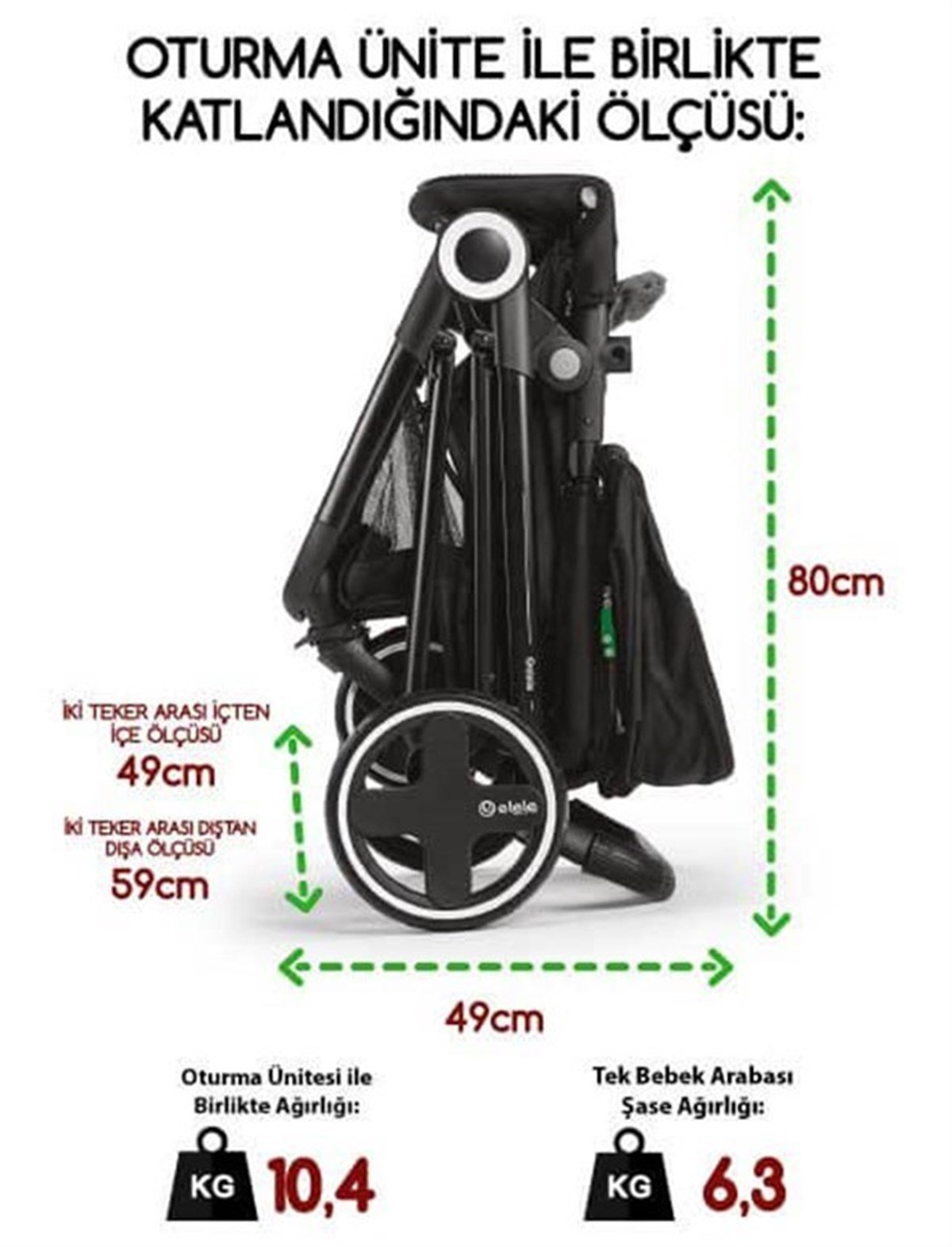 Elele Ranger 2 Travel Sistem Bebek Arabası Gri