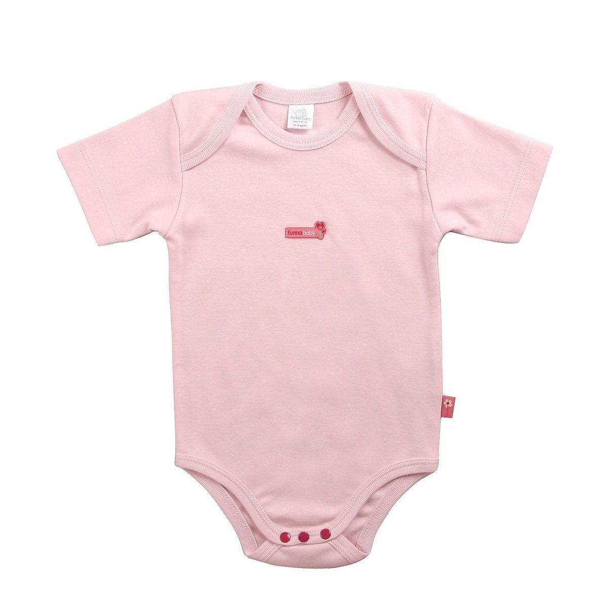 Funnababy Grandma Zarf Yaka Kısa Kollu Body 3`lü Pembe