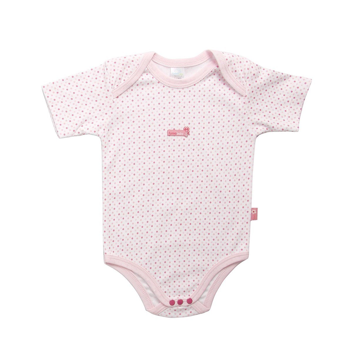 Funnababy Grandma Zarf Yaka Kısa Kollu Body 3`lü Pembe