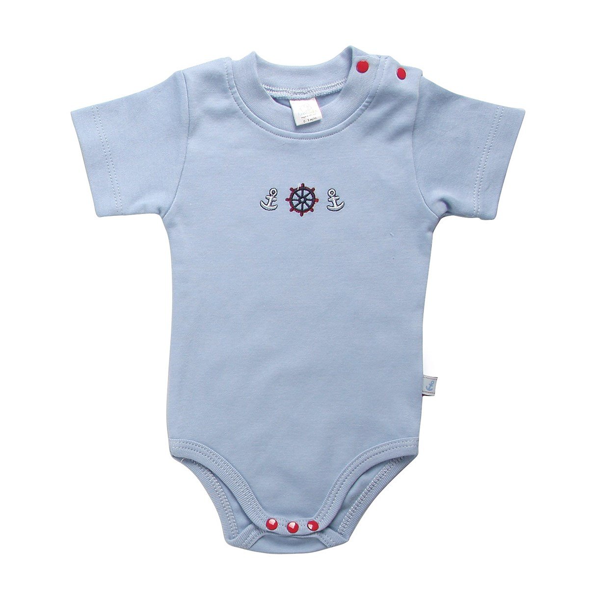 Funnababy Marine Kısa Kollu Body 3`lü Mavi