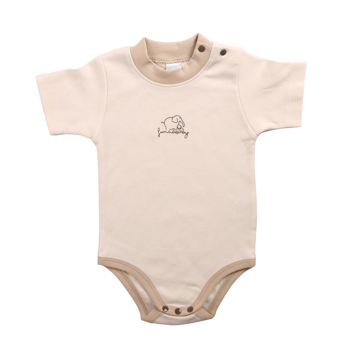 Funnababy My Bear Kısa Kollu Body Ekru 0-3 Ay Ekru