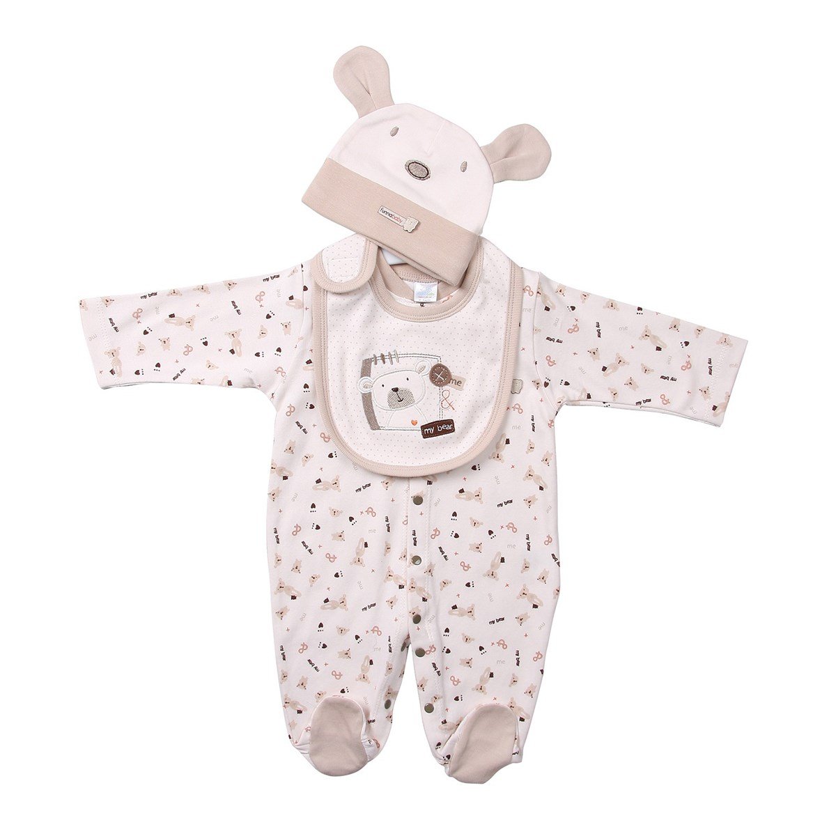 Funnababy My Bear Tulum Şapka Önlük Ekru