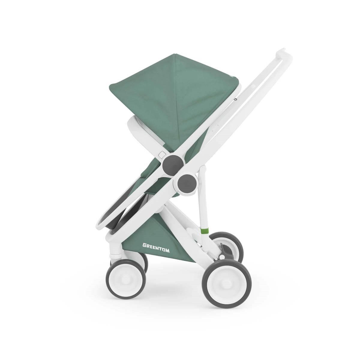 Greentom Reversible Çift Yönlü Bebek Arabası Beyaz Kasa Adaçayı
