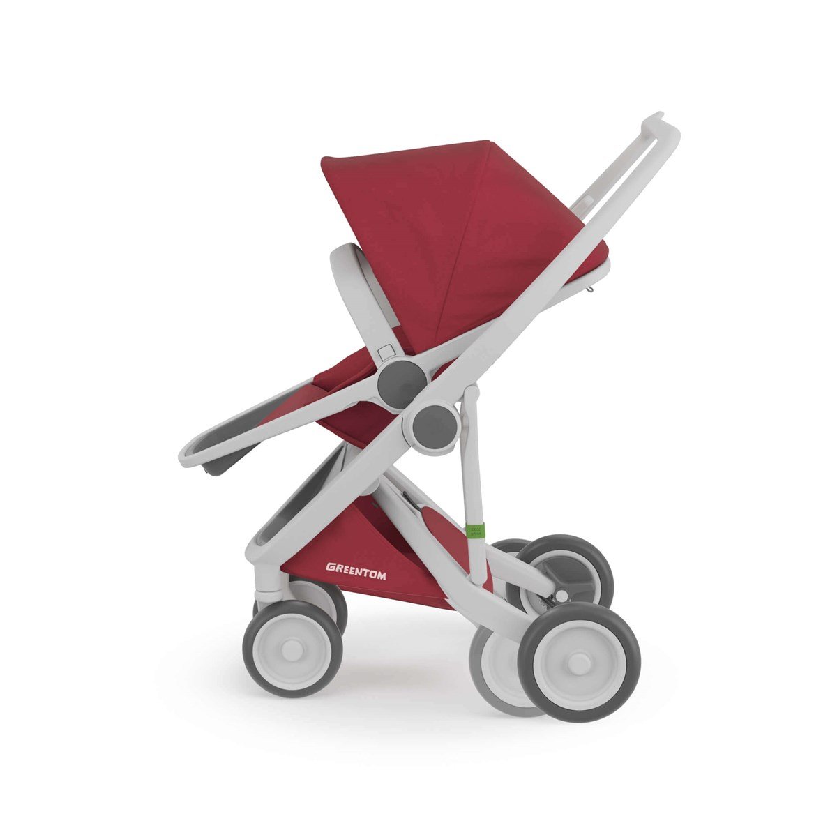 Greentom Reversible Çift Yönlü Bebek Arabası Gri Kasa Çilek
