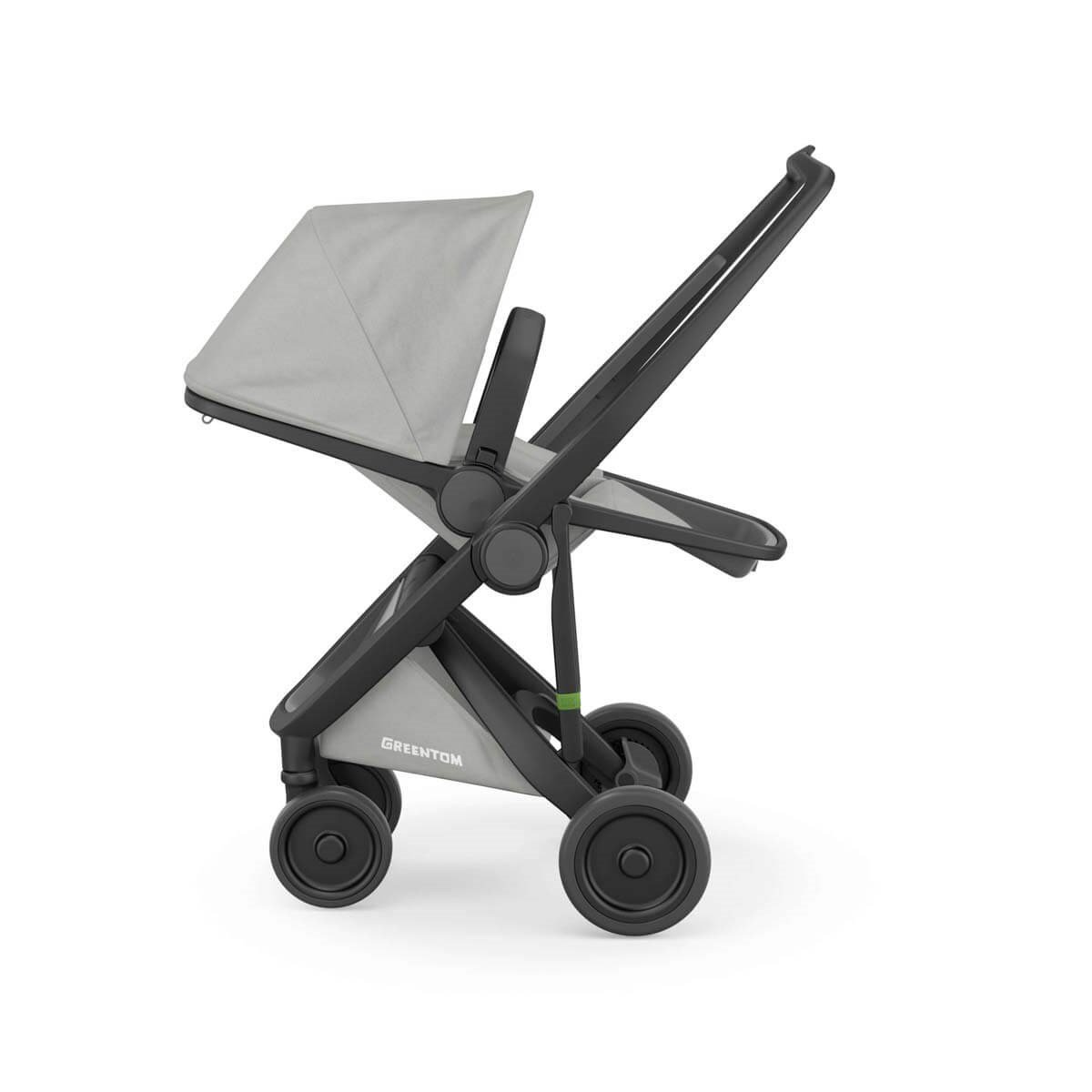 Greentom Reversible Çift Yönlü Bebek Arabası Siyah Kasa Gri