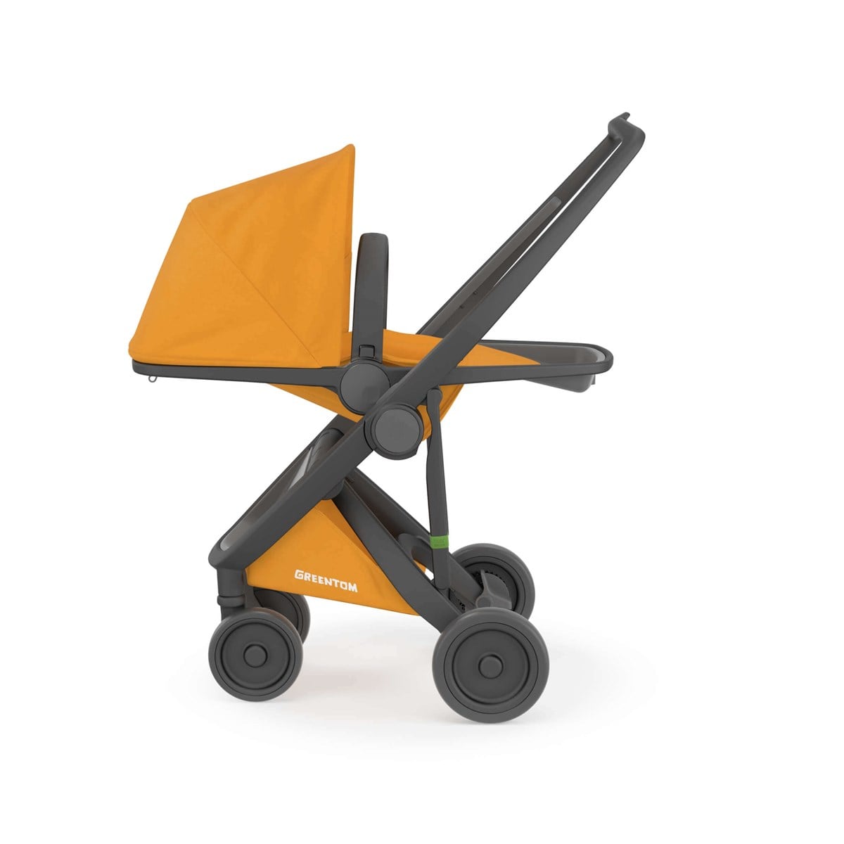 Greentom Reversible Çift Yönlü Bebek Arabası Siyah Kasa Sarı