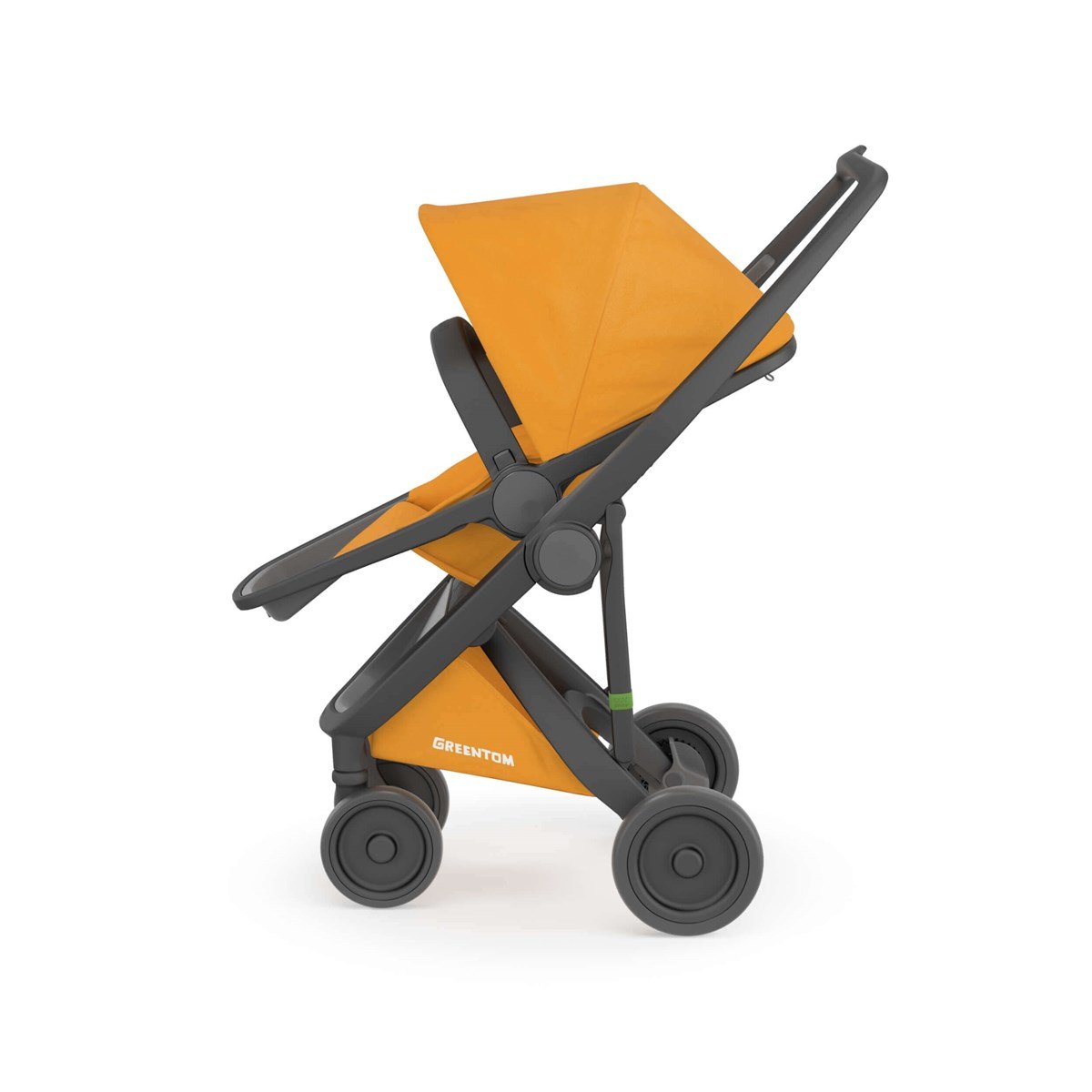 Greentom Reversible Çift Yönlü Bebek Arabası Siyah Kasa Sarı