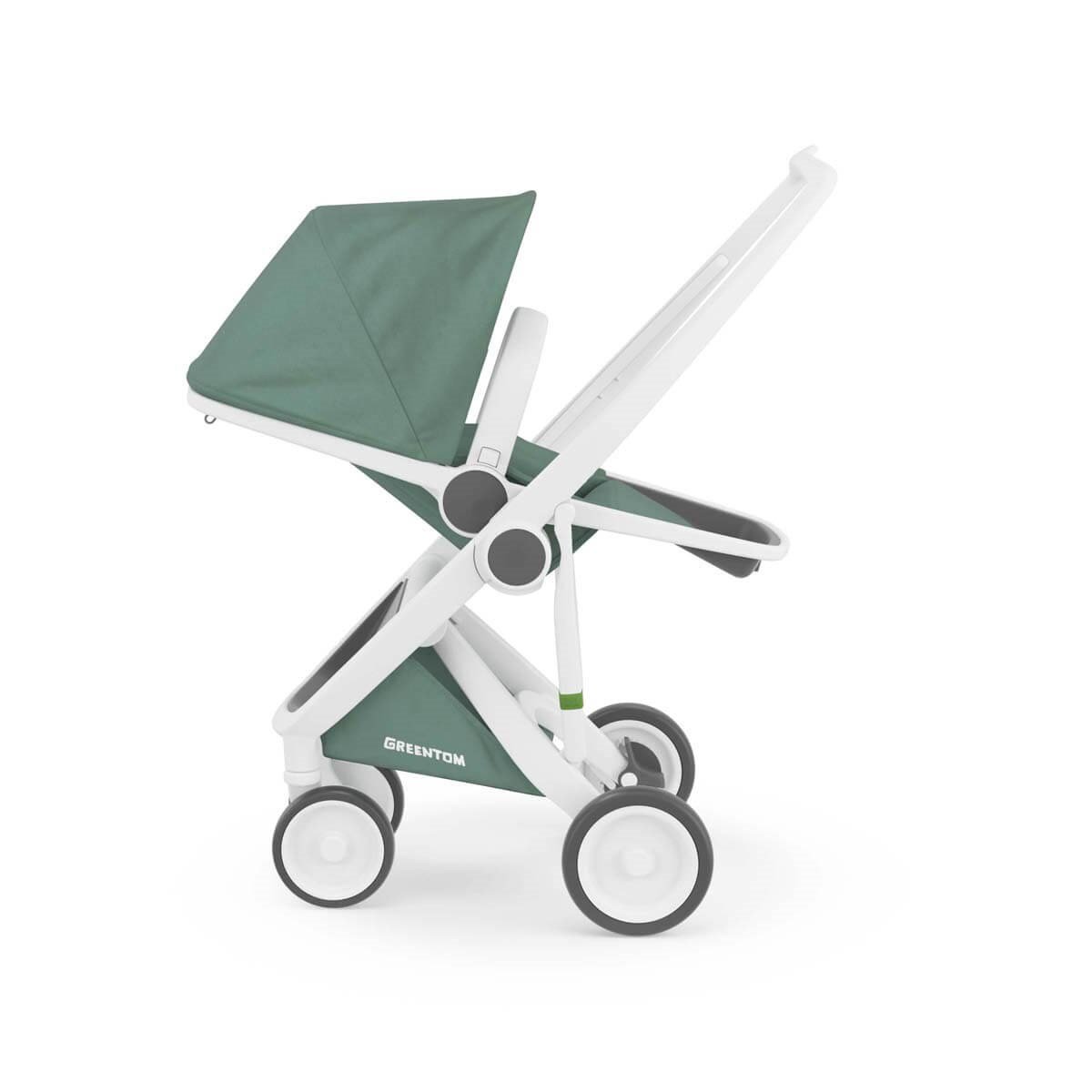 Greentom Reversible Çift Yönlü Bebek Arabası Beyaz Kasa Adaçayı