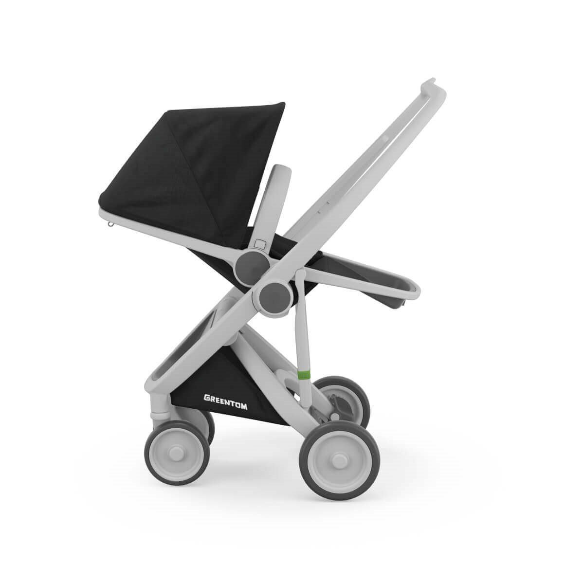 Greentom Reversible Çift Yönlü Bebek Arabası Gri Kasa Siyah