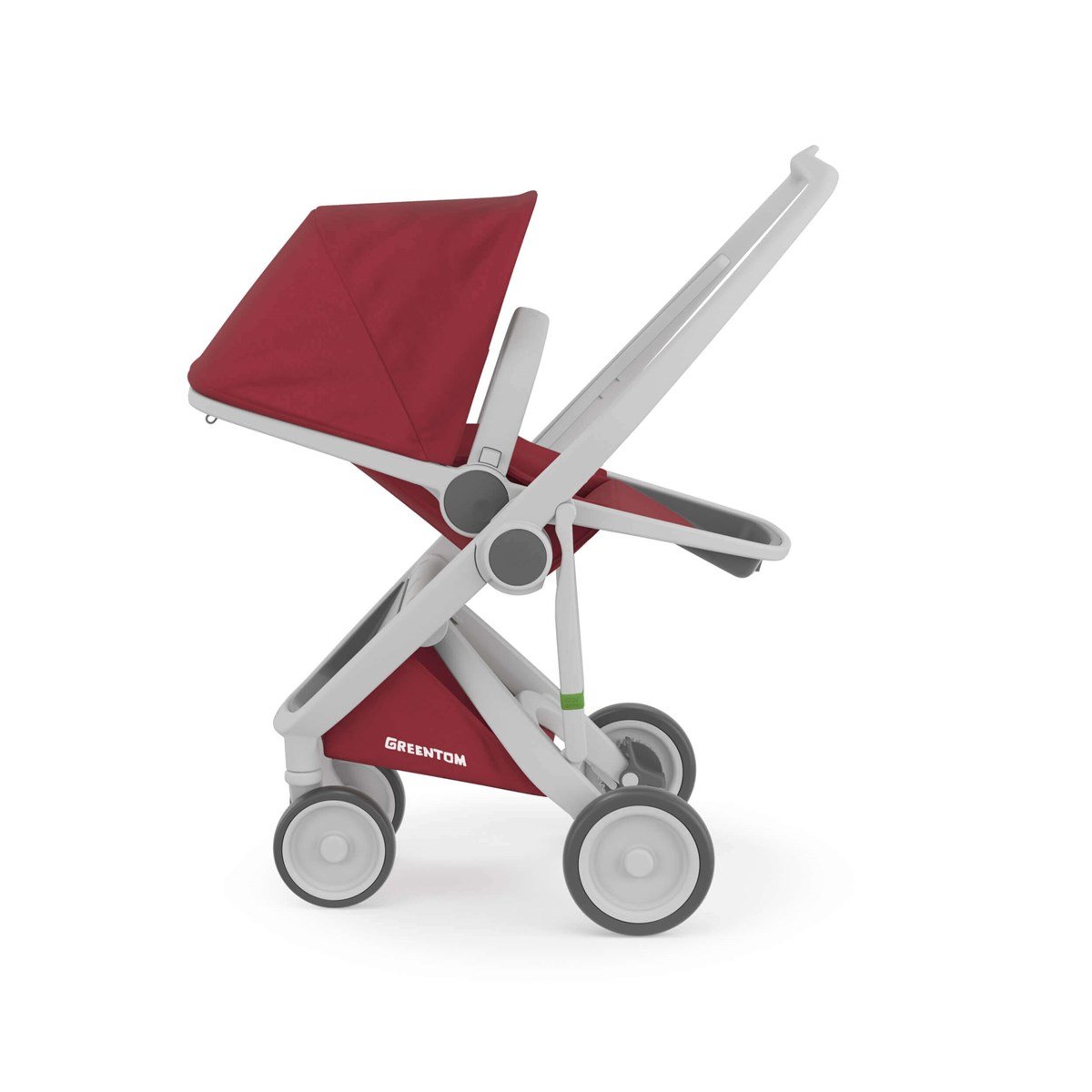 Greentom Reversible Çift Yönlü Bebek Arabası Gri Kasa Çilek