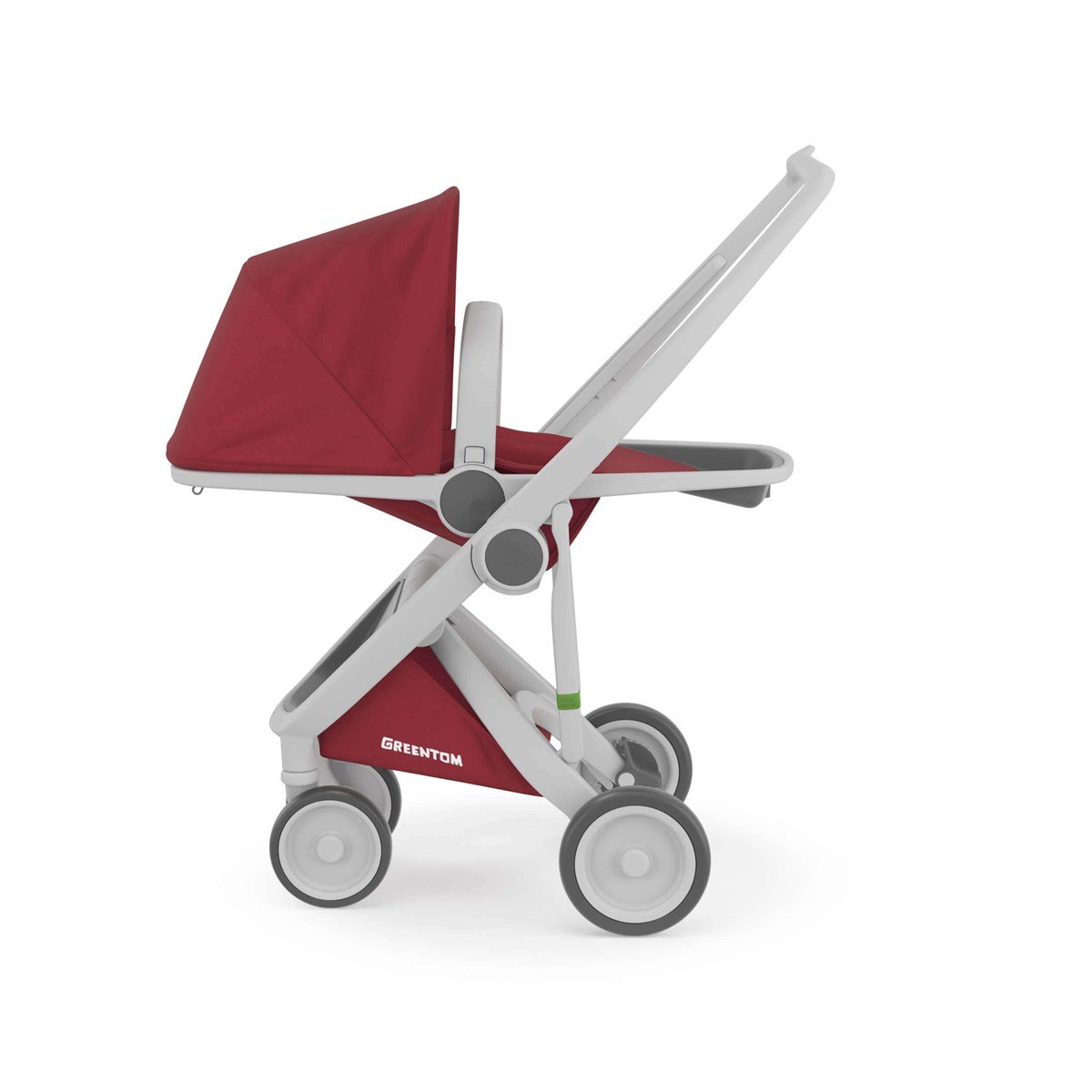 Greentom Reversible Çift Yönlü Bebek Arabası Gri Kasa Çilek