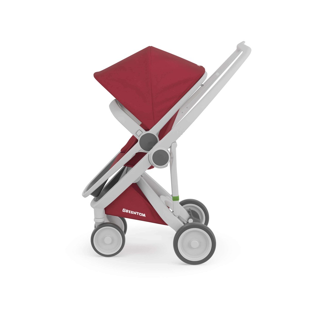 Greentom Reversible Çift Yönlü Bebek Arabası Gri Kasa Çilek