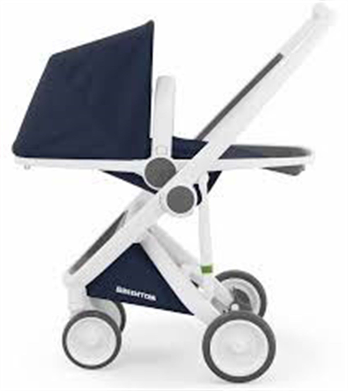 Greentom Reversible Çift Yönlü Bebek Arabası Beyaz Kasa Lacivert
