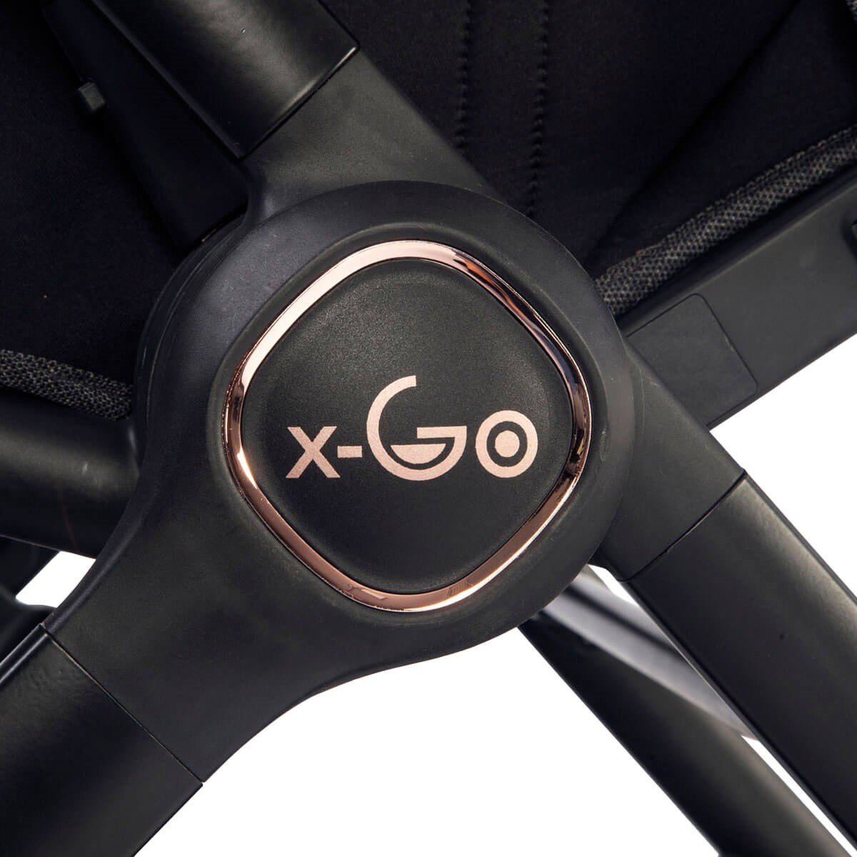 Kanz X-Go Çift Yönlü Bebek Arabası Rose Gold Siyah