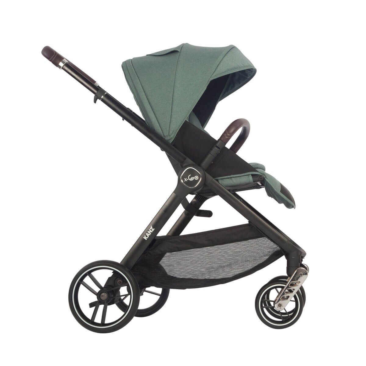 Kanz X-Go Çift Yönlü Bebek Arabası Silver Yeşil