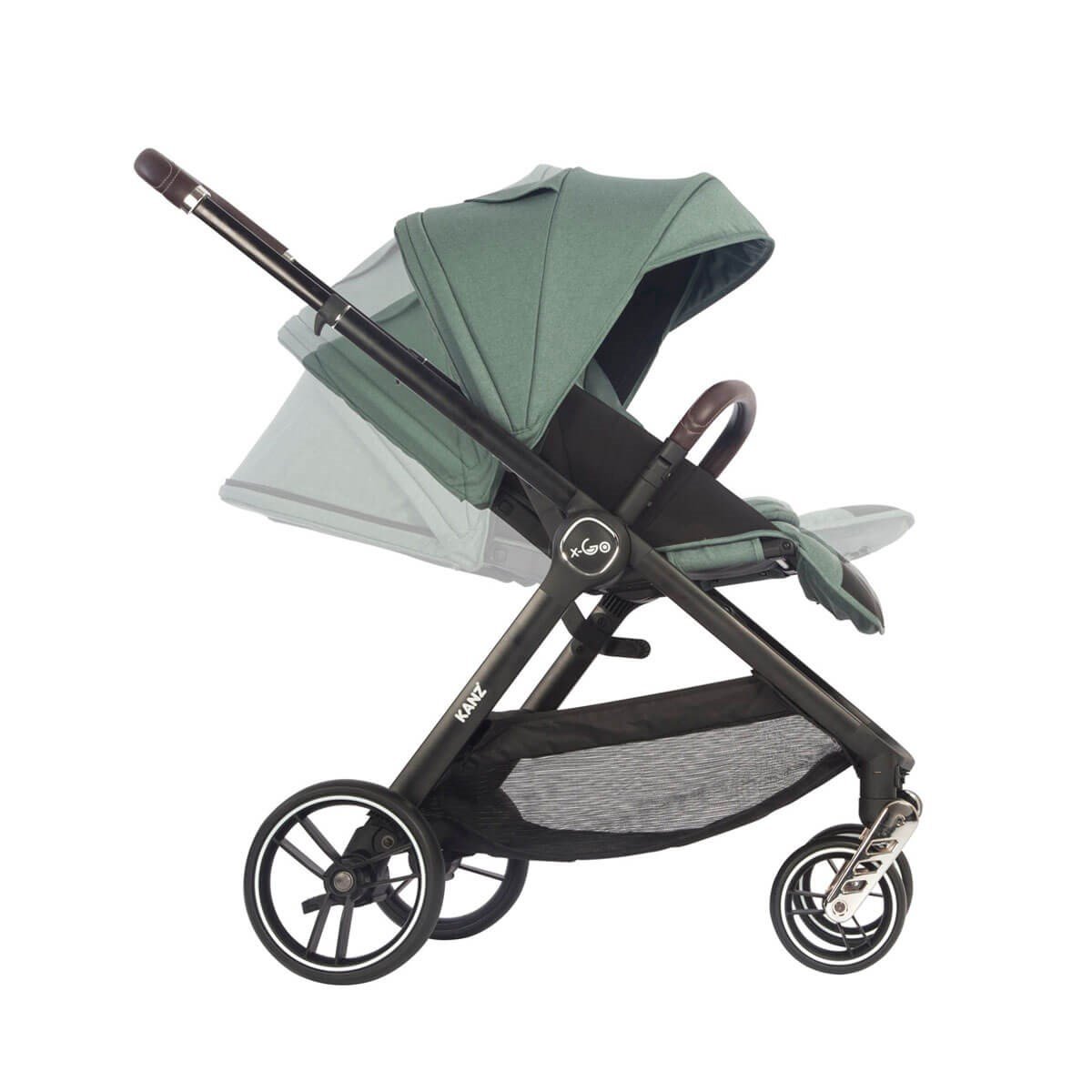 Kanz X-Go Çift Yönlü Bebek Arabası Silver Yeşil