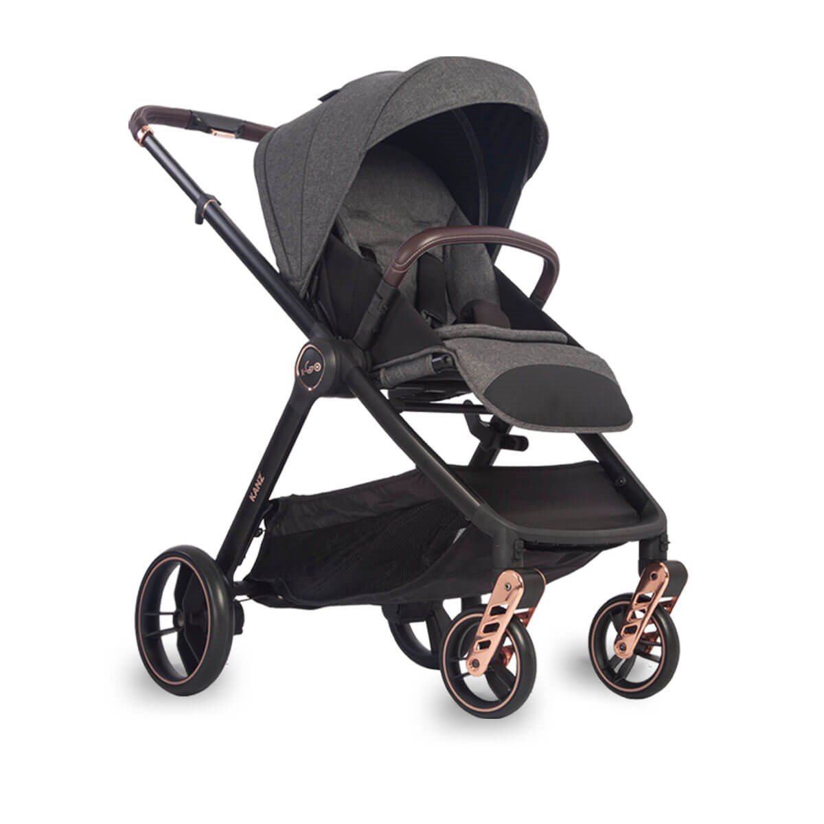 Kanz Xgo Çift Yönlü Bebek Arabası Rose Gold Gri