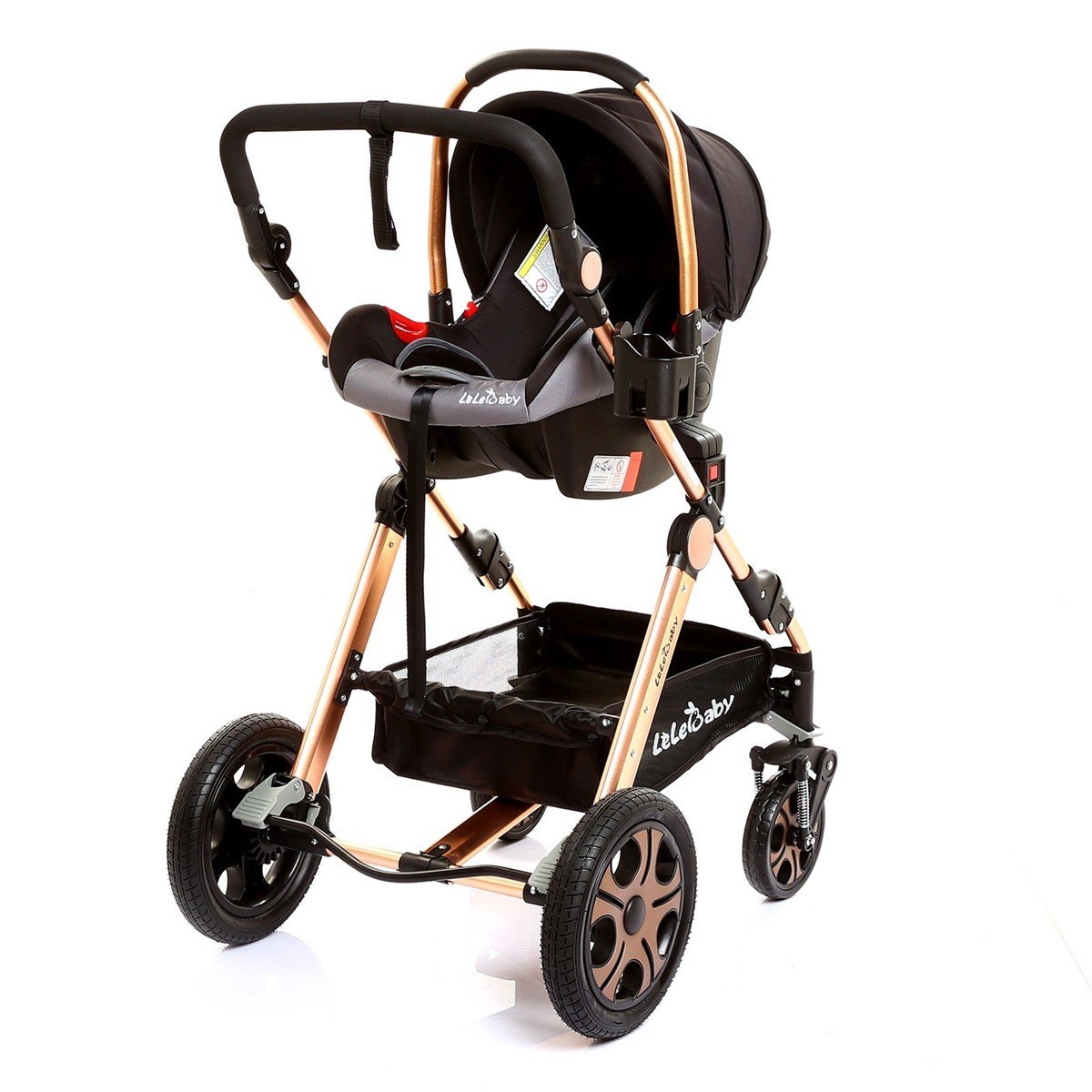 LeleBaby Ligou Gold Travel Sistem Bebek Arabası Siyah