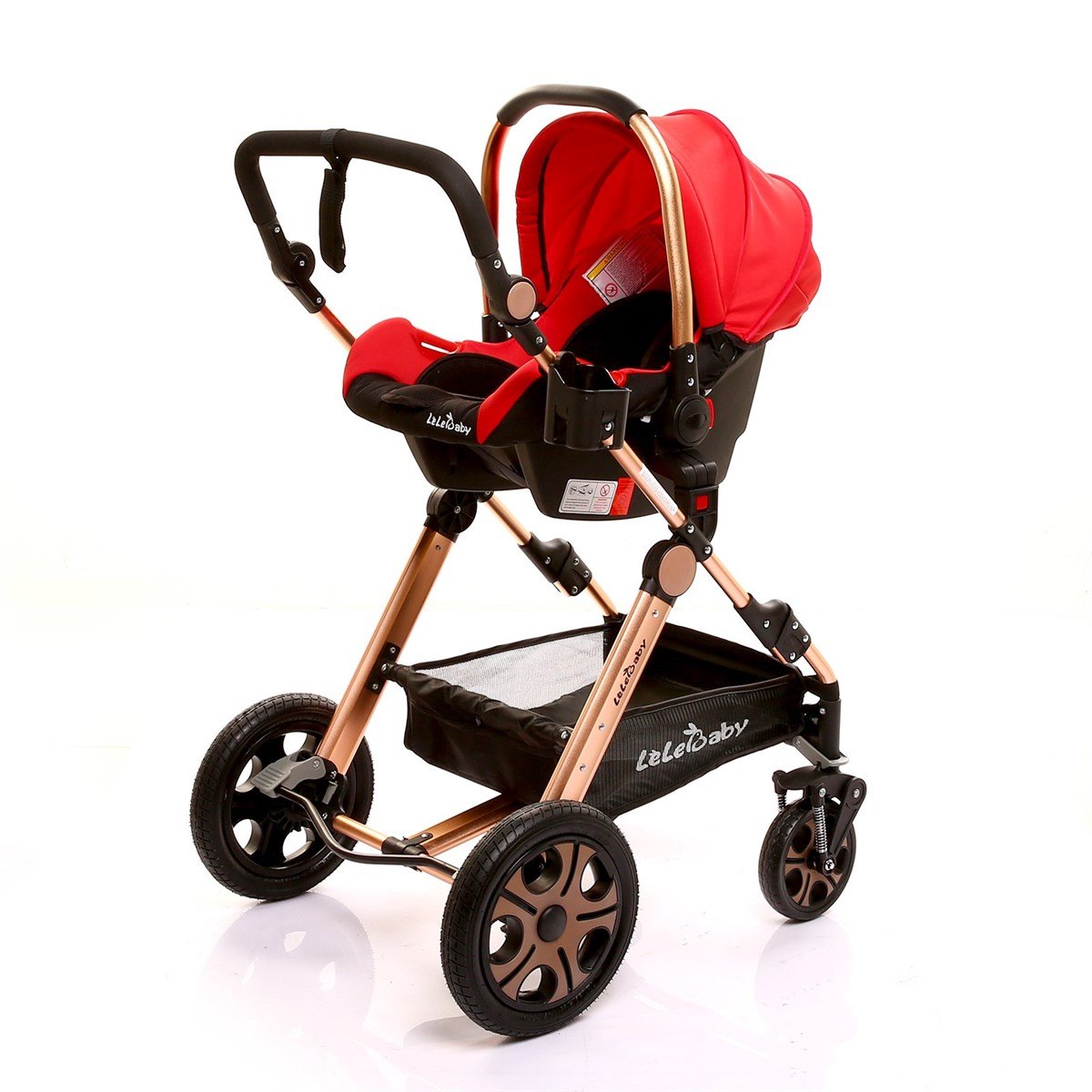 LeleBaby Ligou Gold Travel Sistem Bebek Arabası Kırmızı