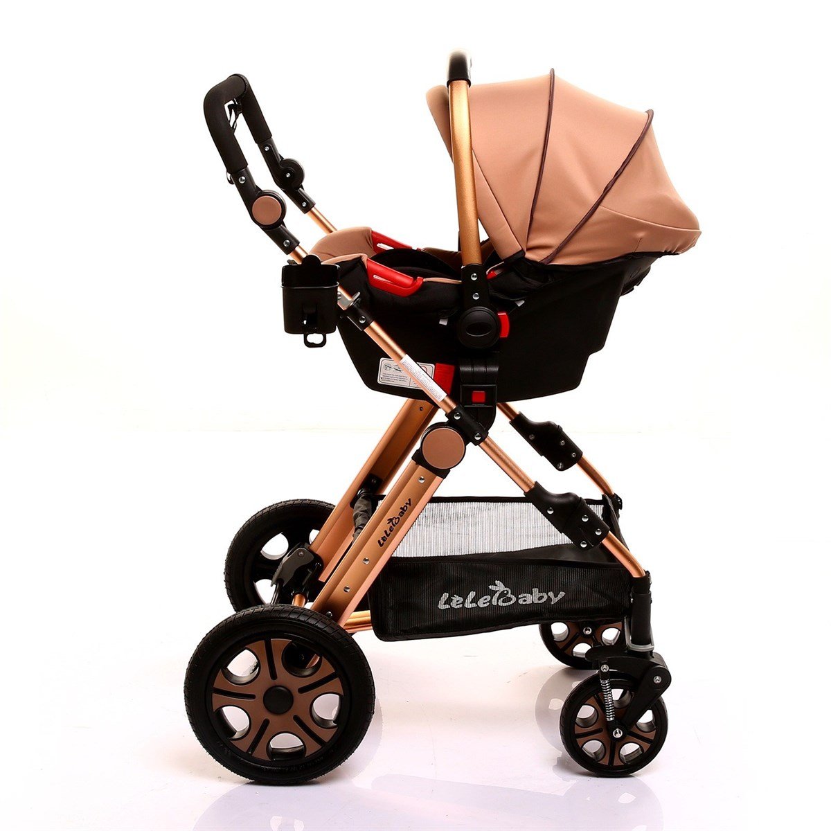 LeleBaby Ligou Gold Travel Sistem Bebek Arabası Krem