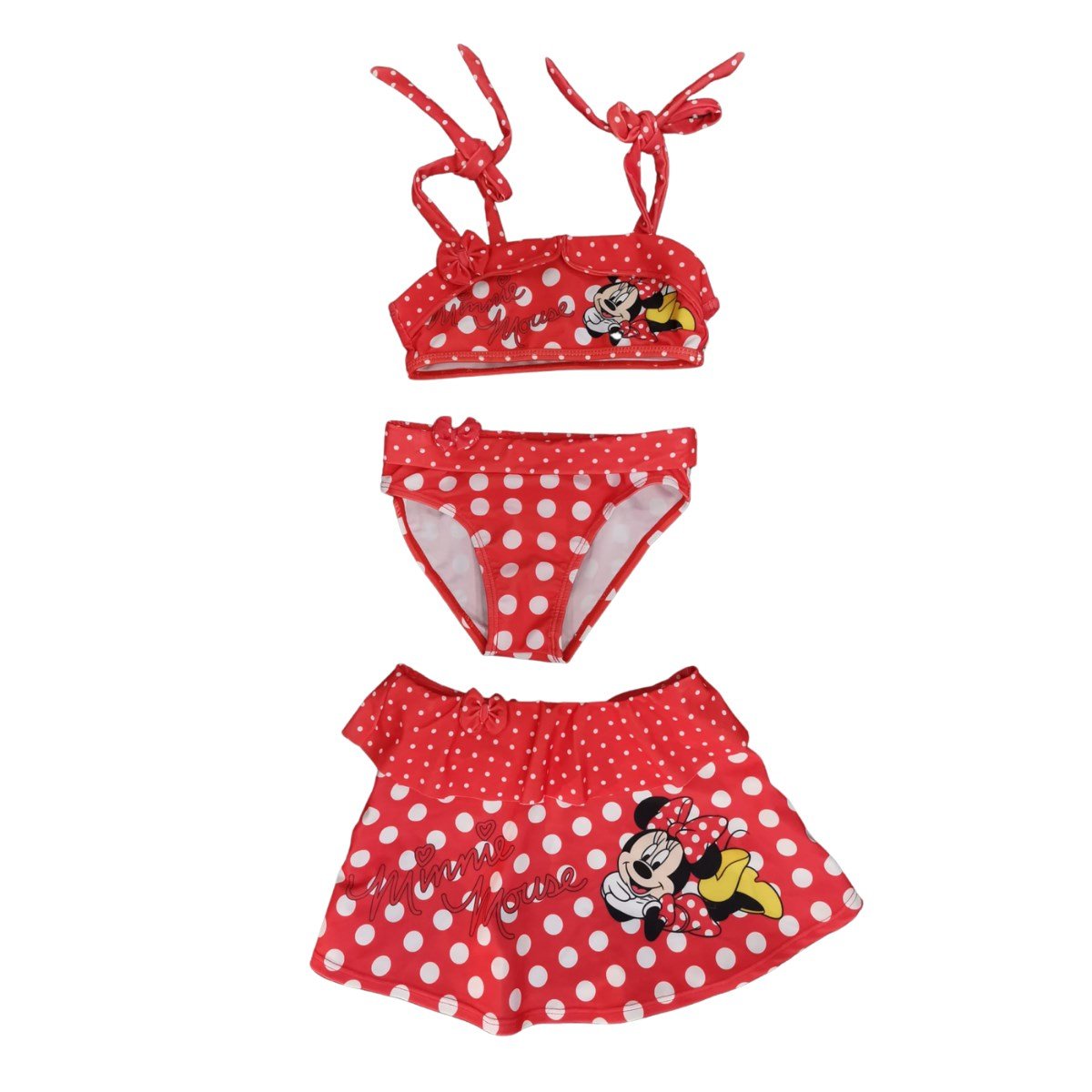 Minnie Mouse Lisanslı Kız Çocuk Etekli Mayo