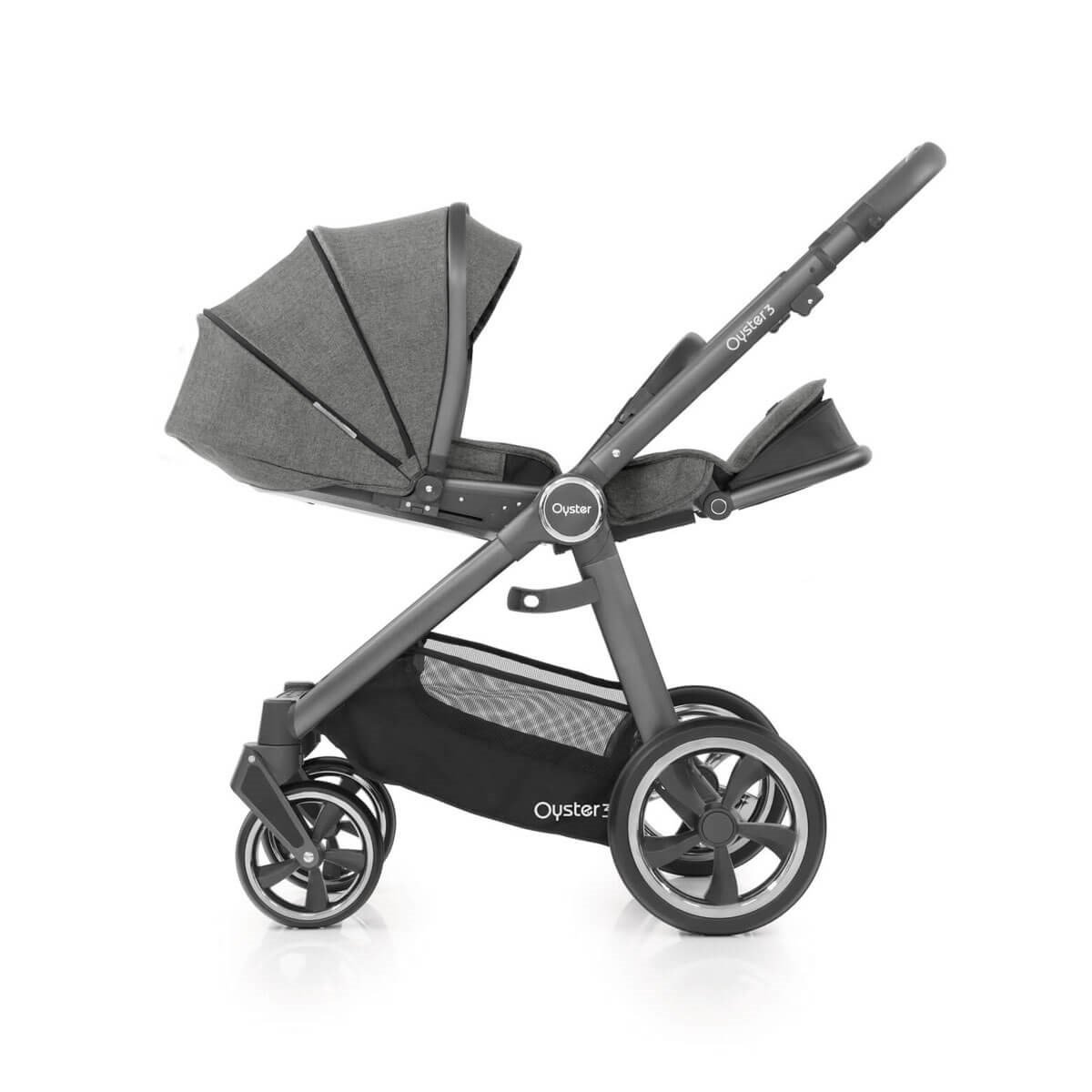 Oyster 3® Travel Set Bebek Arabası Portbebeli - Mercury City Grey